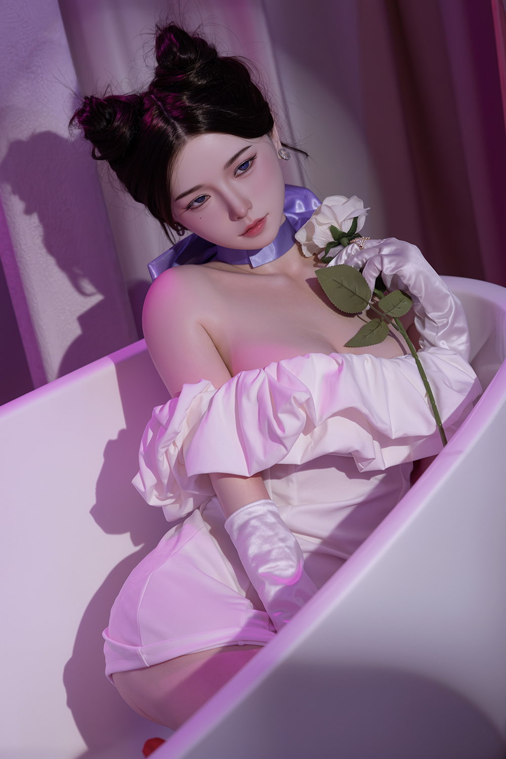 158cm D-Cup Silicone Sex Doll - Anavee Full Body Realistic Silicone Sex Doll with Expressive Face