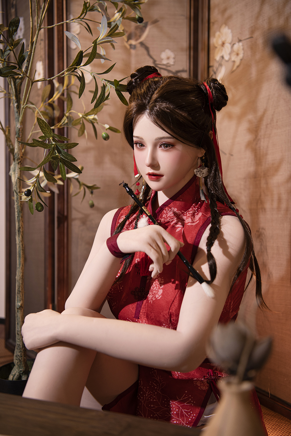 158cm D-Cup Silicone Sex Doll - Caelira Voluptuous Silicone Sex Doll with Ultra-Lifelike Body