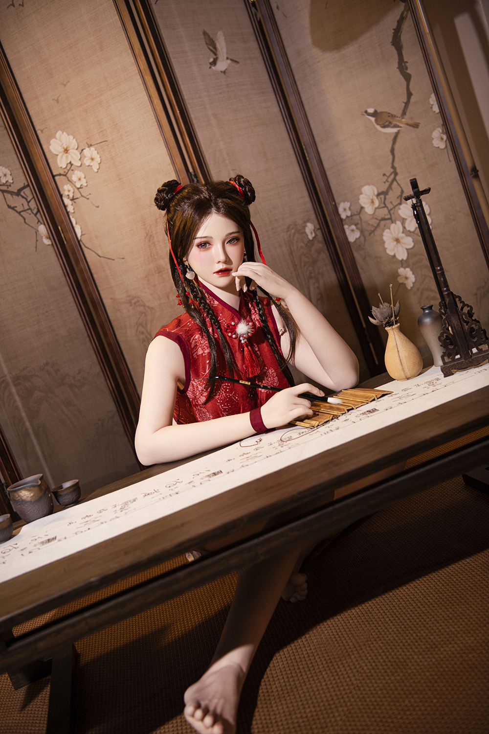 158cm D-Cup Silicone Sex Doll - Caelira Voluptuous Silicone Sex Doll with Ultra-Lifelike Body