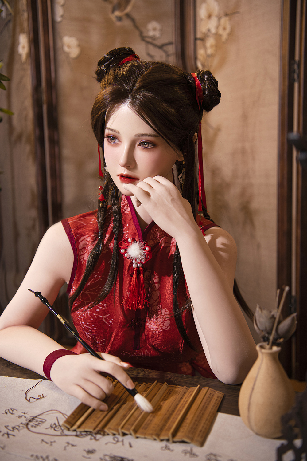 158cm D-Cup Silicone Sex Doll - Caelira Voluptuous Silicone Sex Doll with Ultra-Lifelike Body