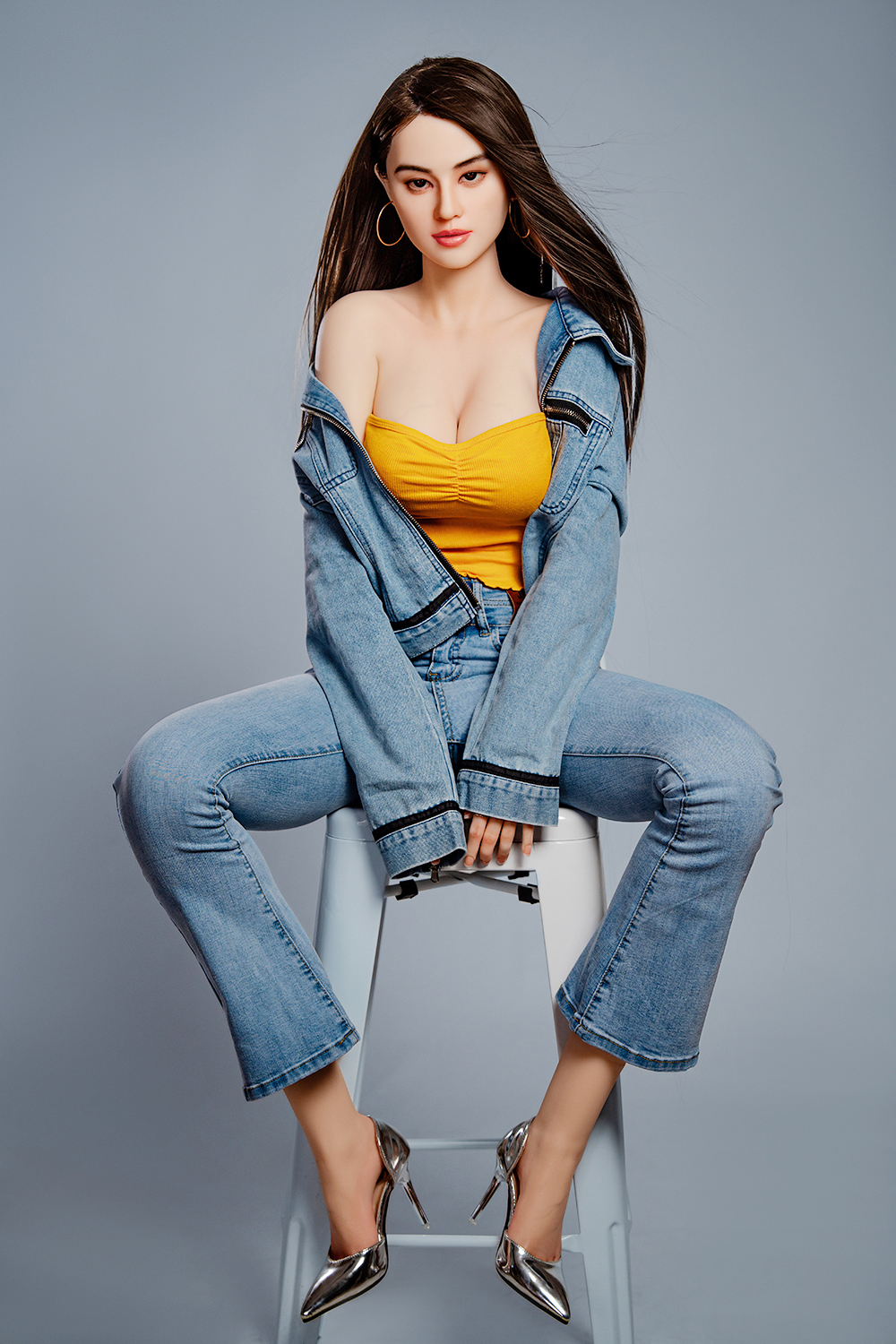 165cm C-Cup Silicone Sex Doll - Sylendra Perfect Big-Bust Silicone Sex Doll, Real Bounce & Skin-Friendly Material