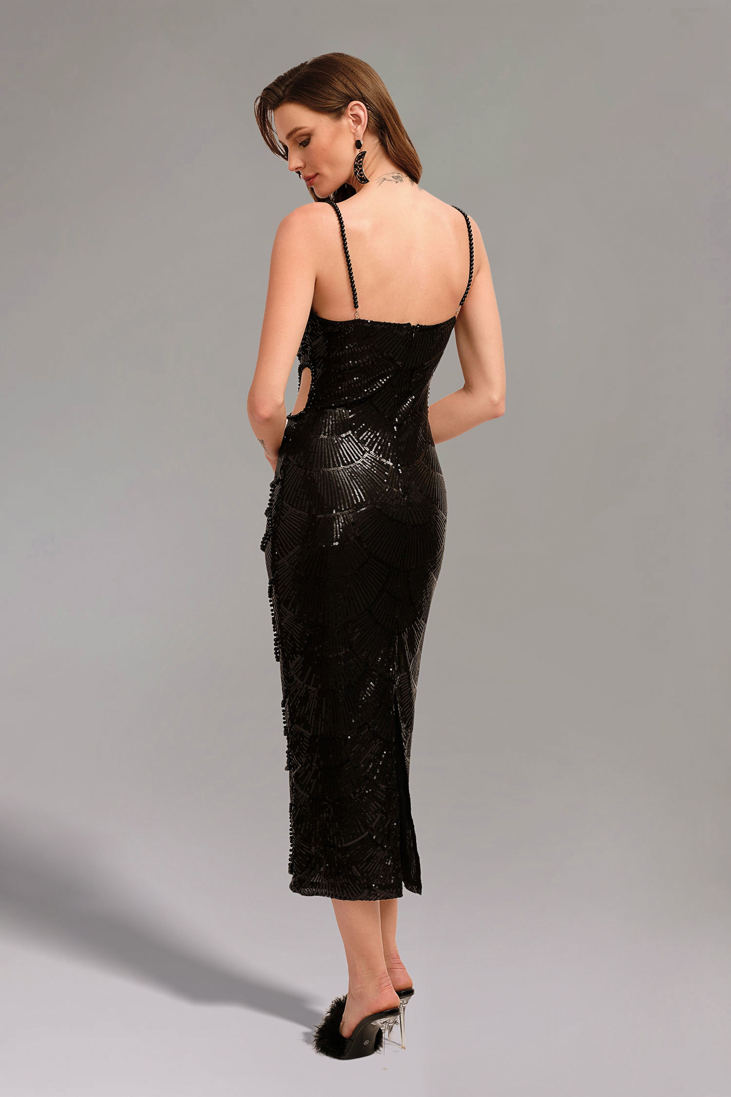 Estella Pearl Sleeveless Hollow out Slim Maxi Dress