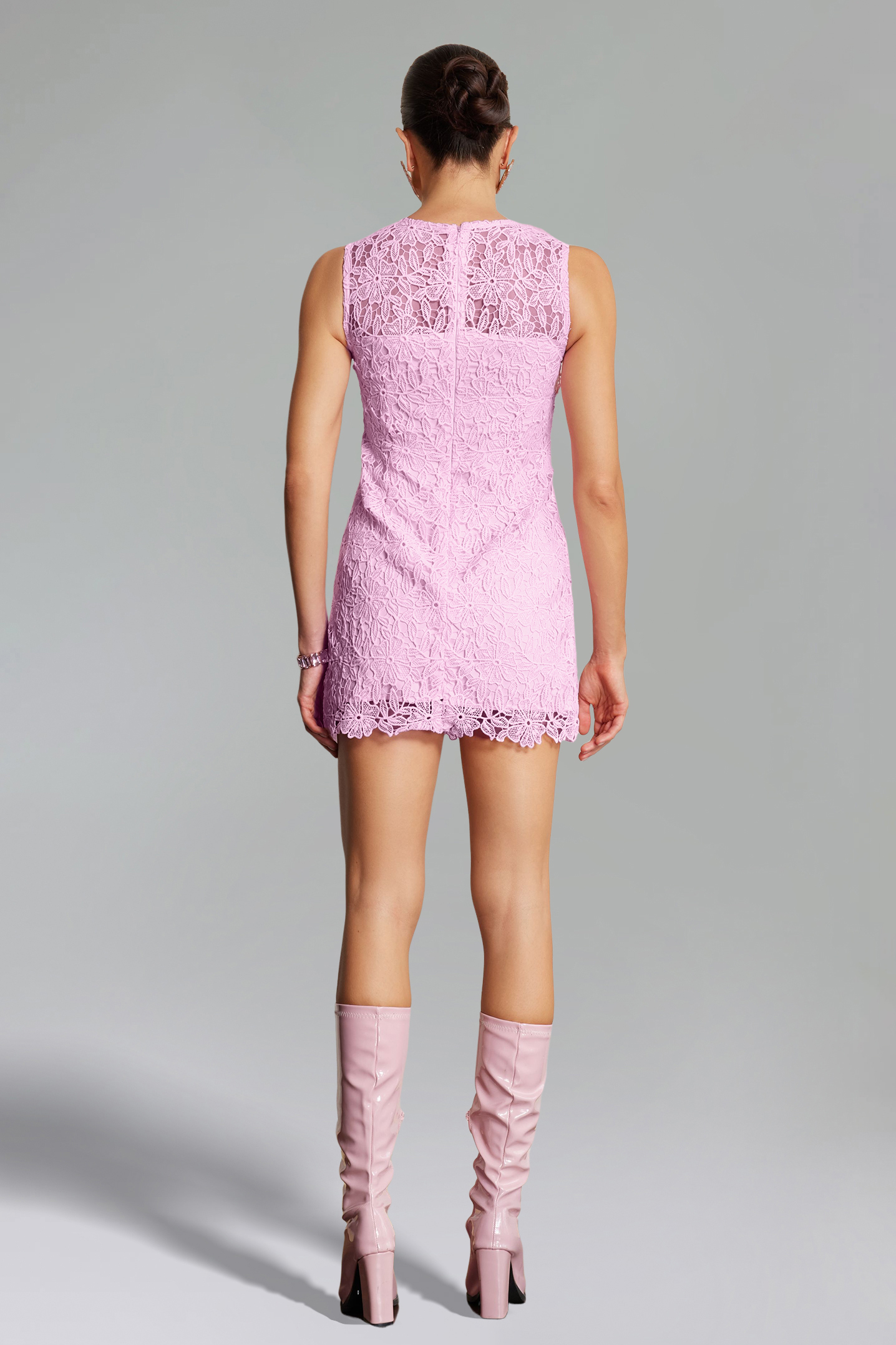 Ikira Flower Lace Mini Dress