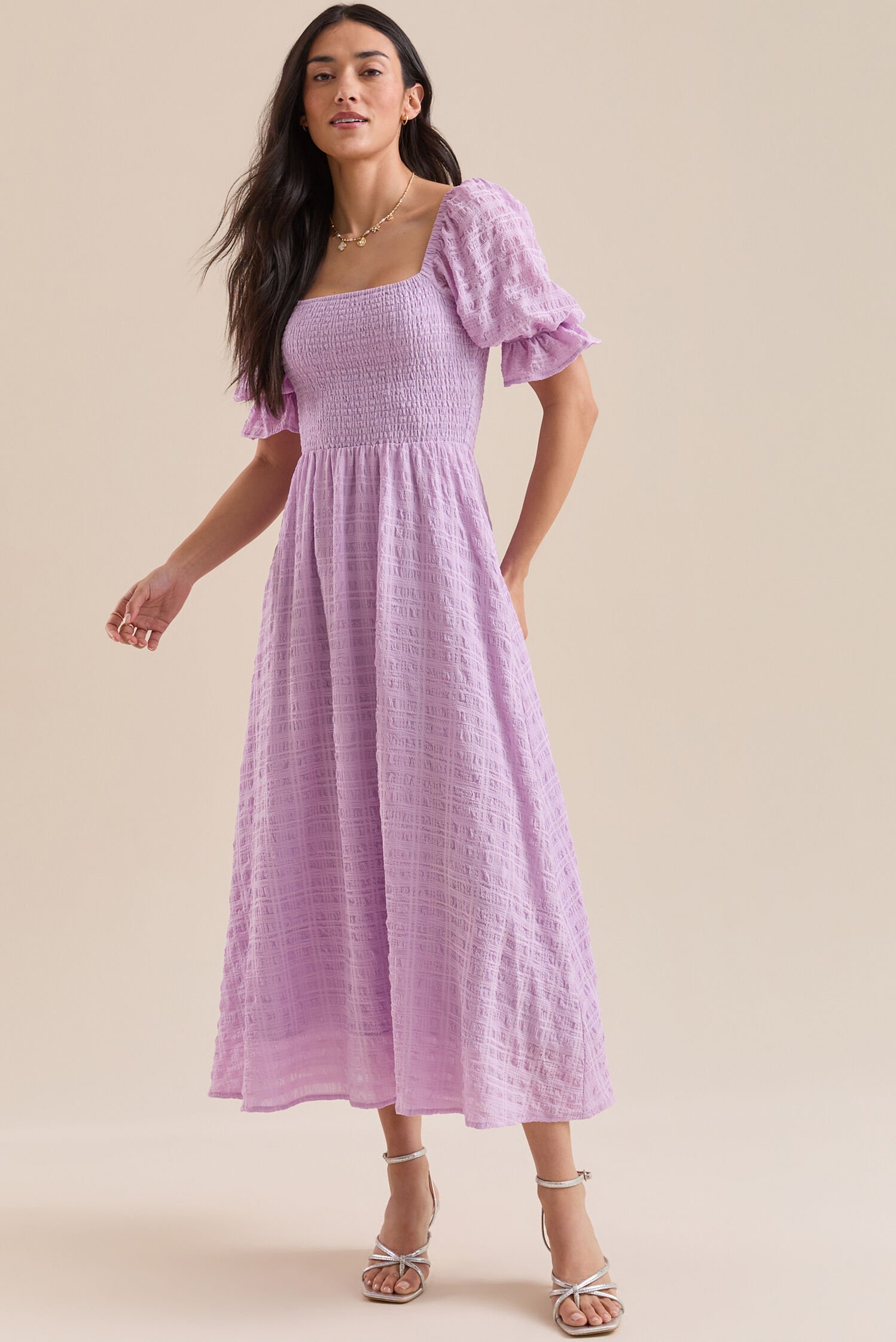 Altar'd State Mylee Textured Midi Dress