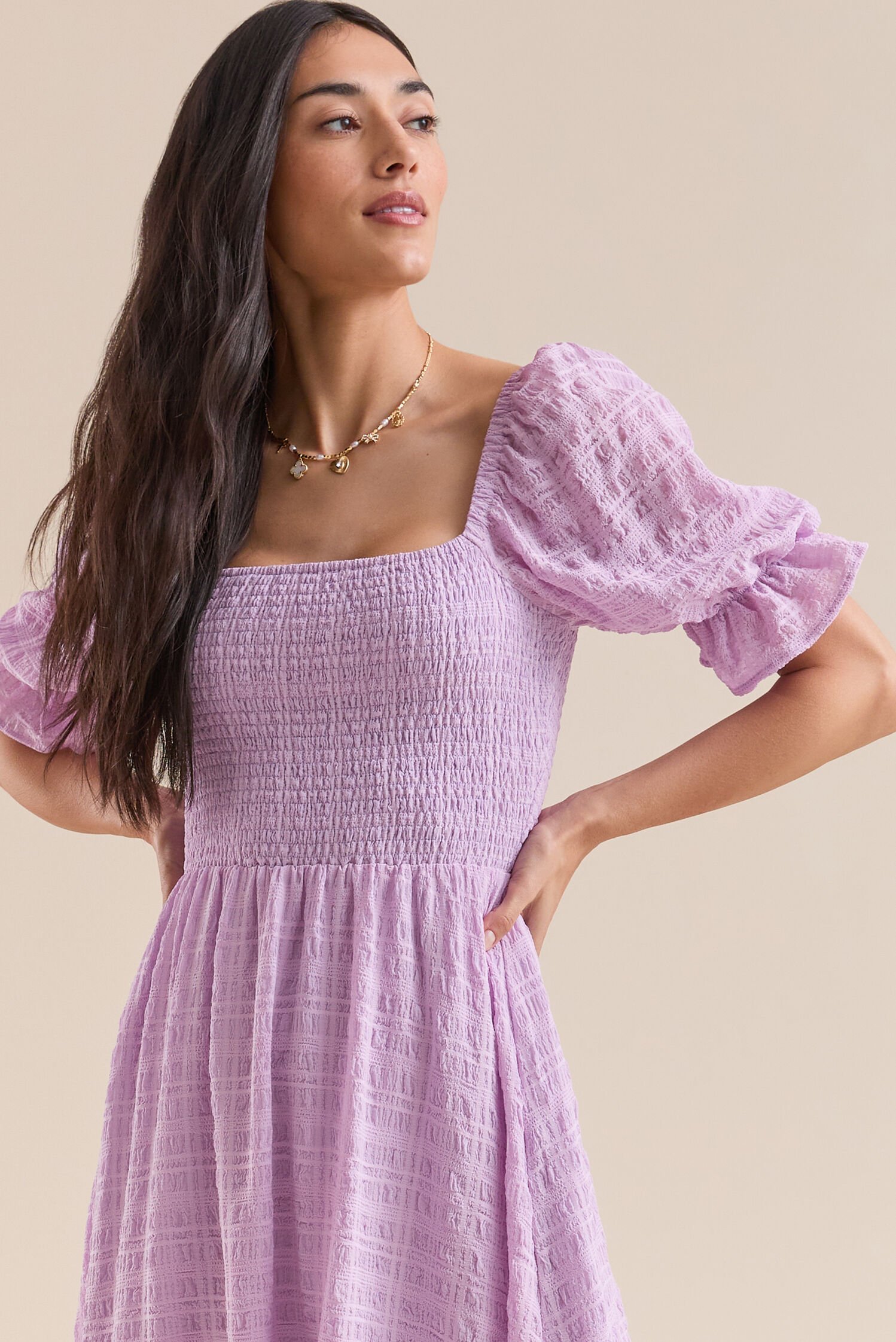 Altar'd State Mylee Textured Midi Dress