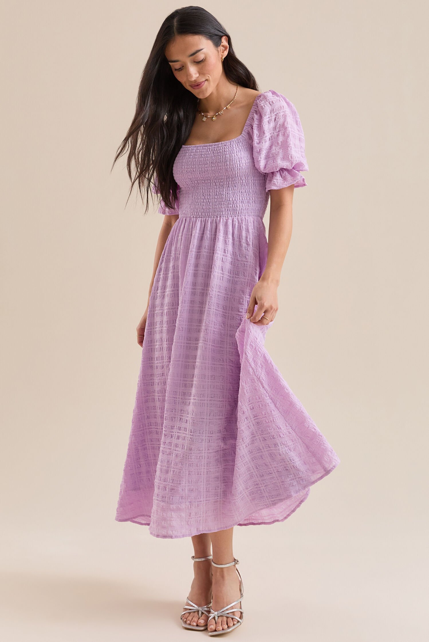 Altar'd State Mylee Textured Midi Dress