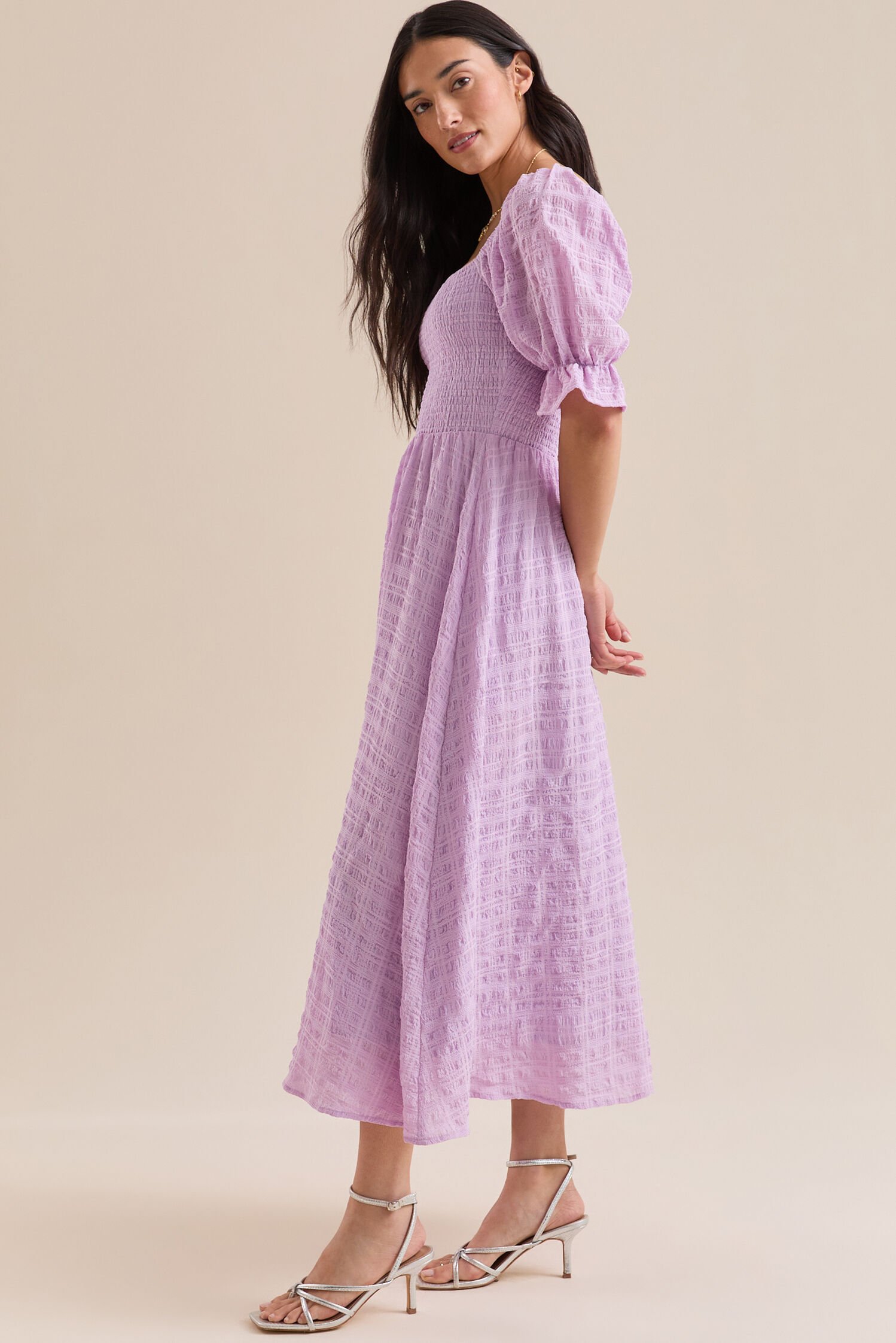 Altar'd State Mylee Textured Midi Dress