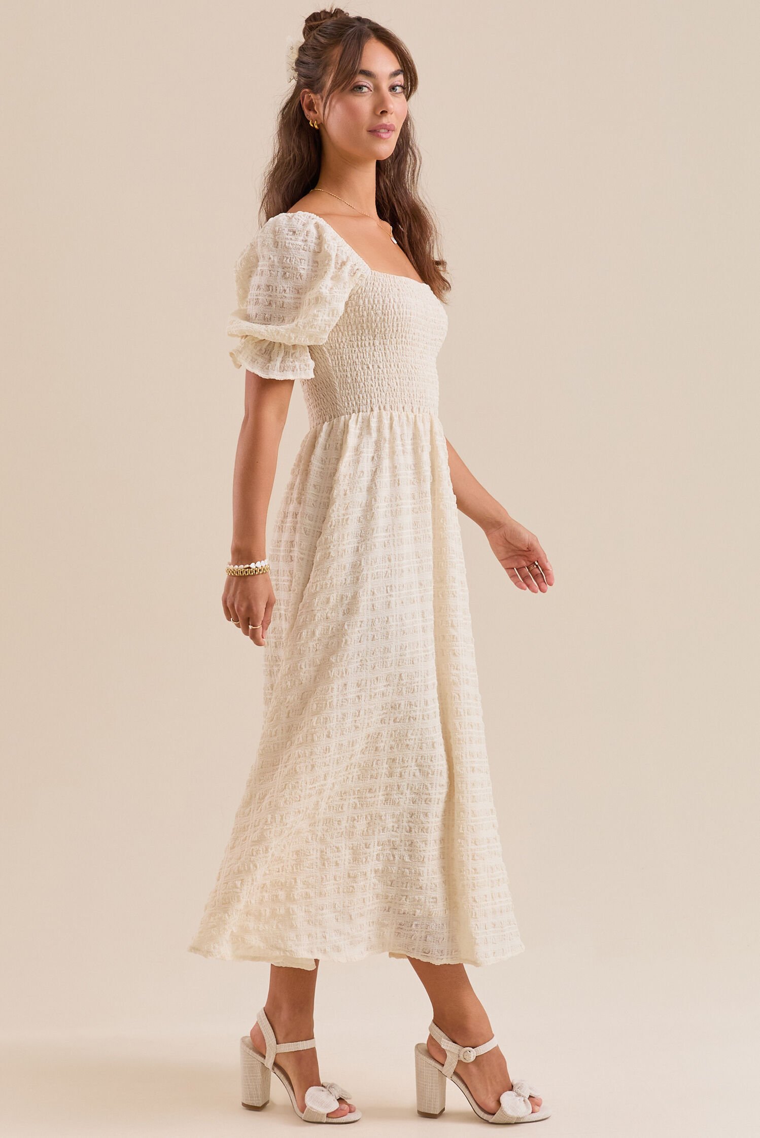 Altar'd State Mylee Textured Midi Dress