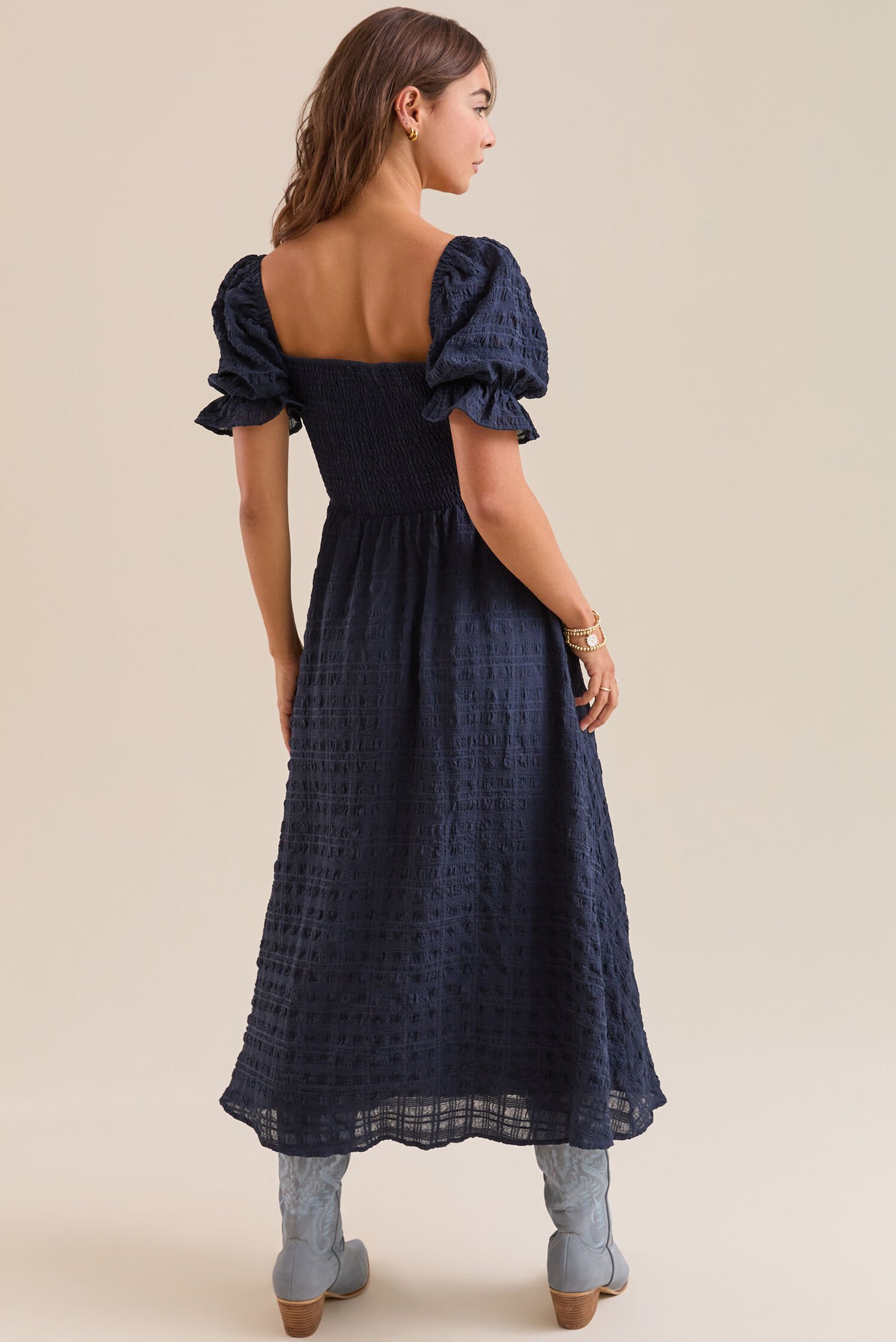 Altar'd State Mylee Textured Midi Dress