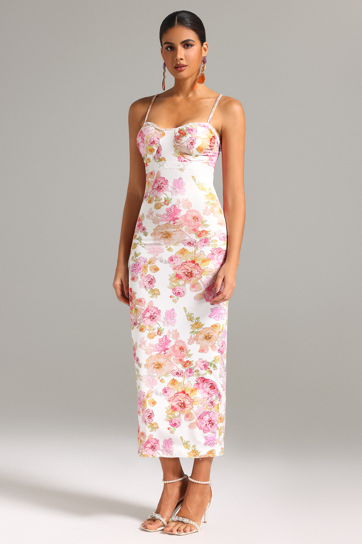 Kiera Halter Floral Printed Dress