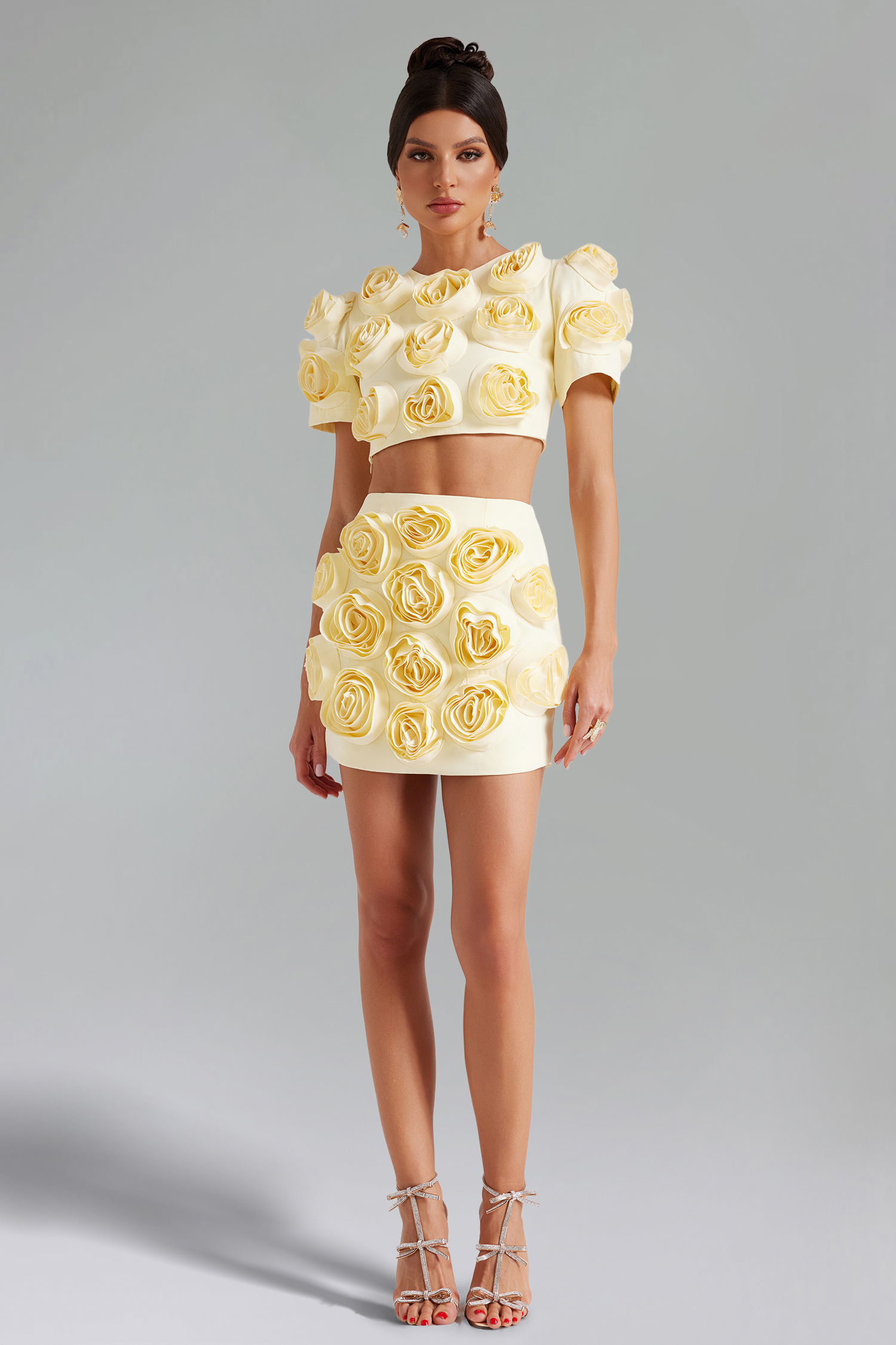 Salla Flower Short Sleeves Set