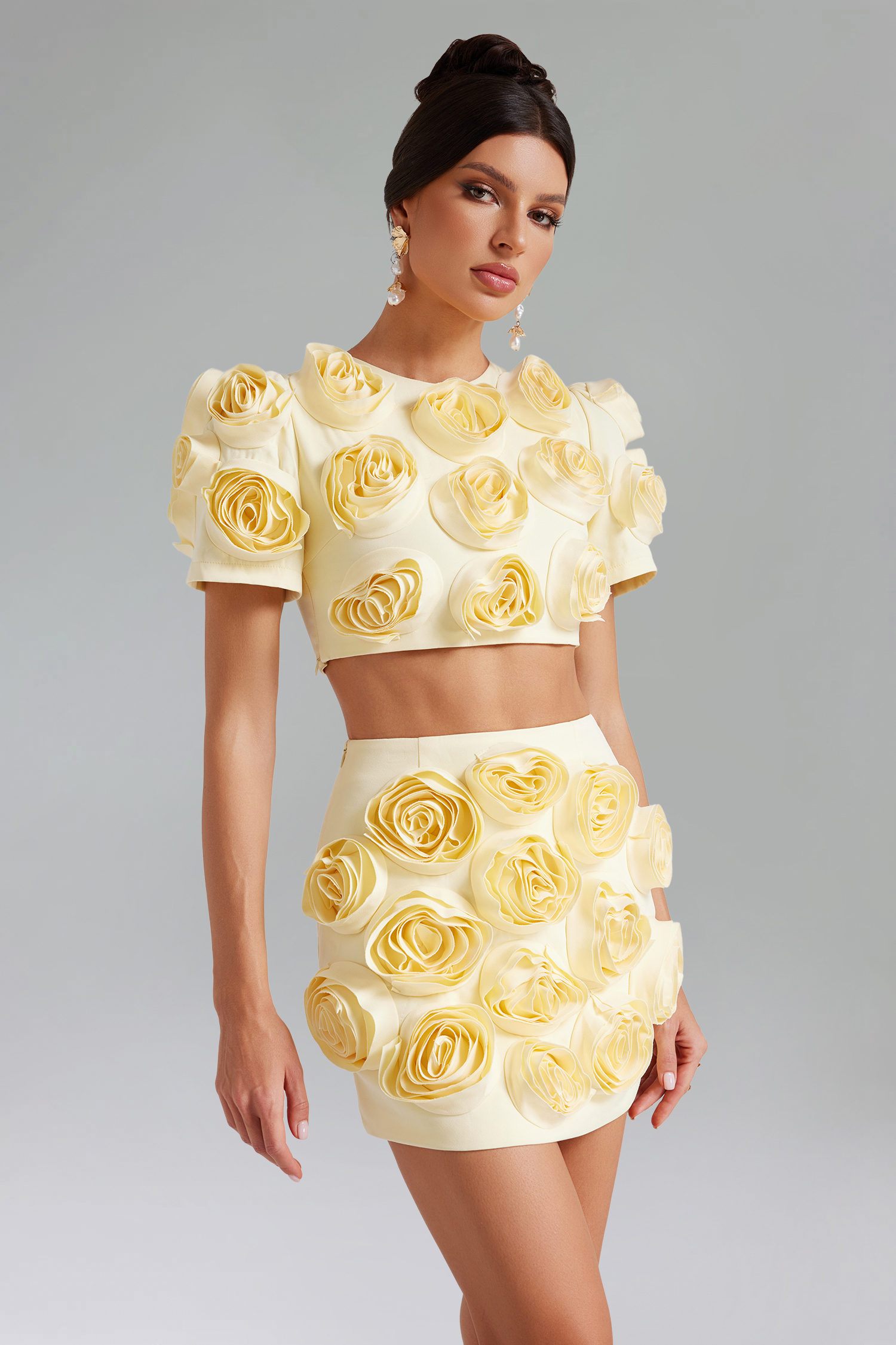 Salla Flower Short Sleeves Set