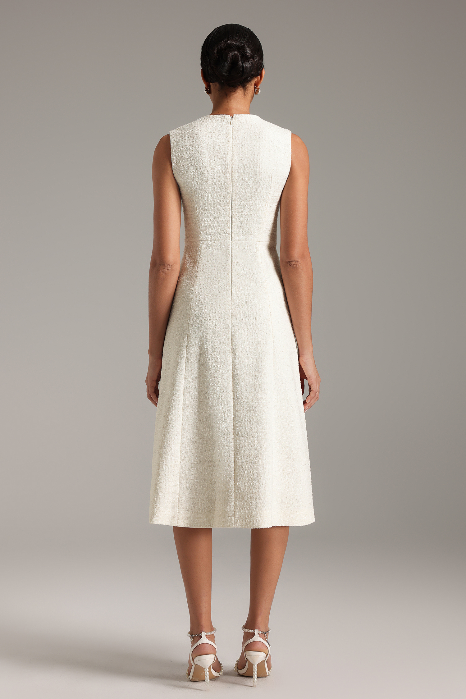 Kyler Diamond Button Midi Dress