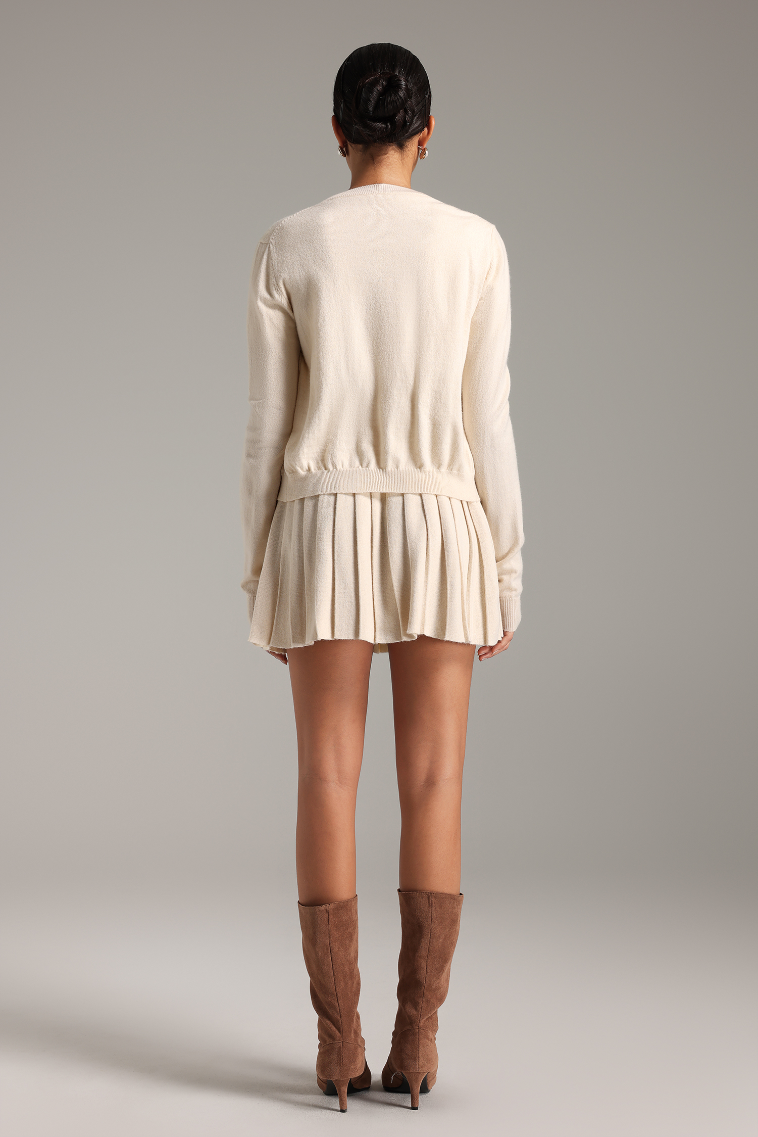 Trudie Round Neck Knitted Dress Coat Set