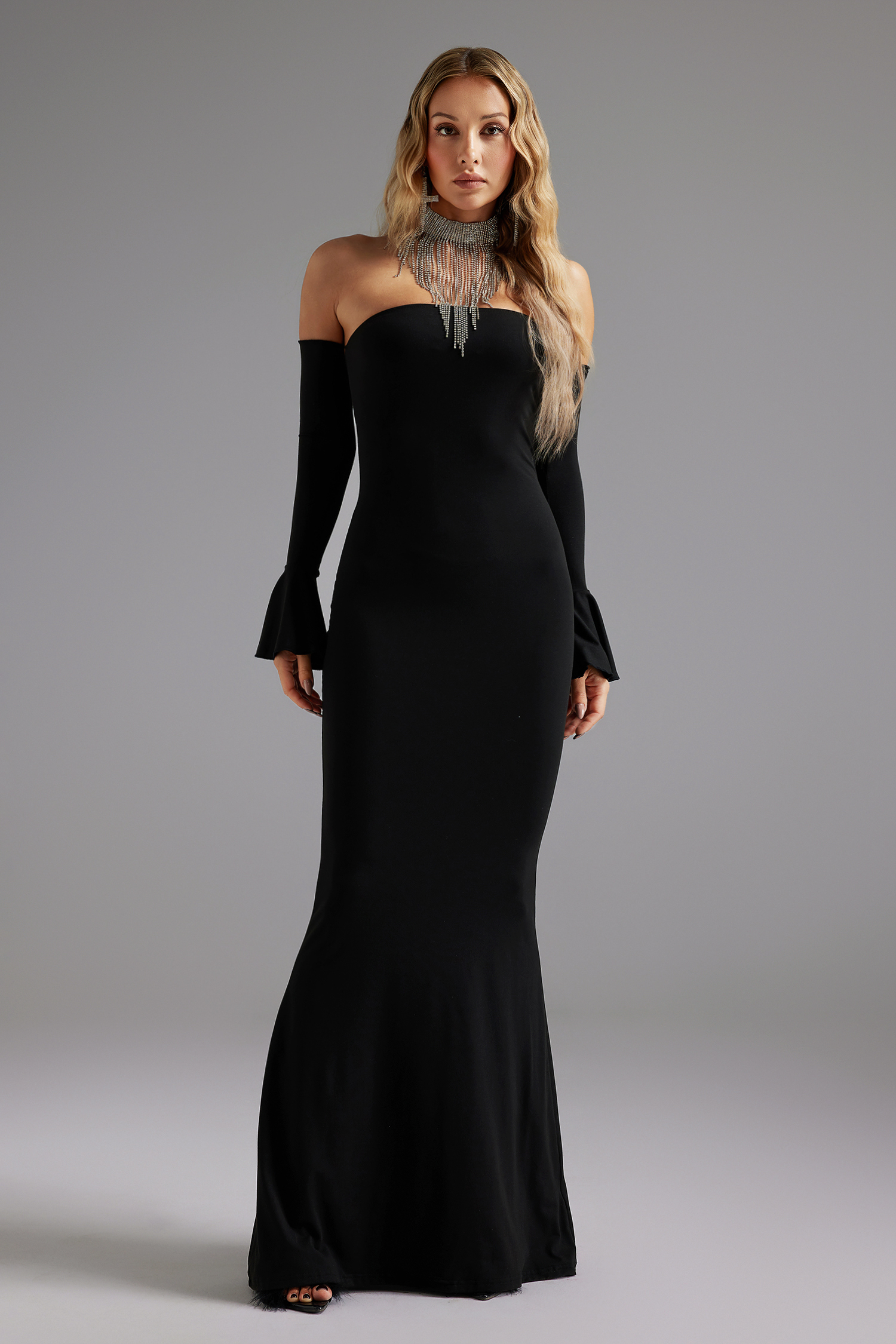 Spola Slim Fishtail Maxi Dress