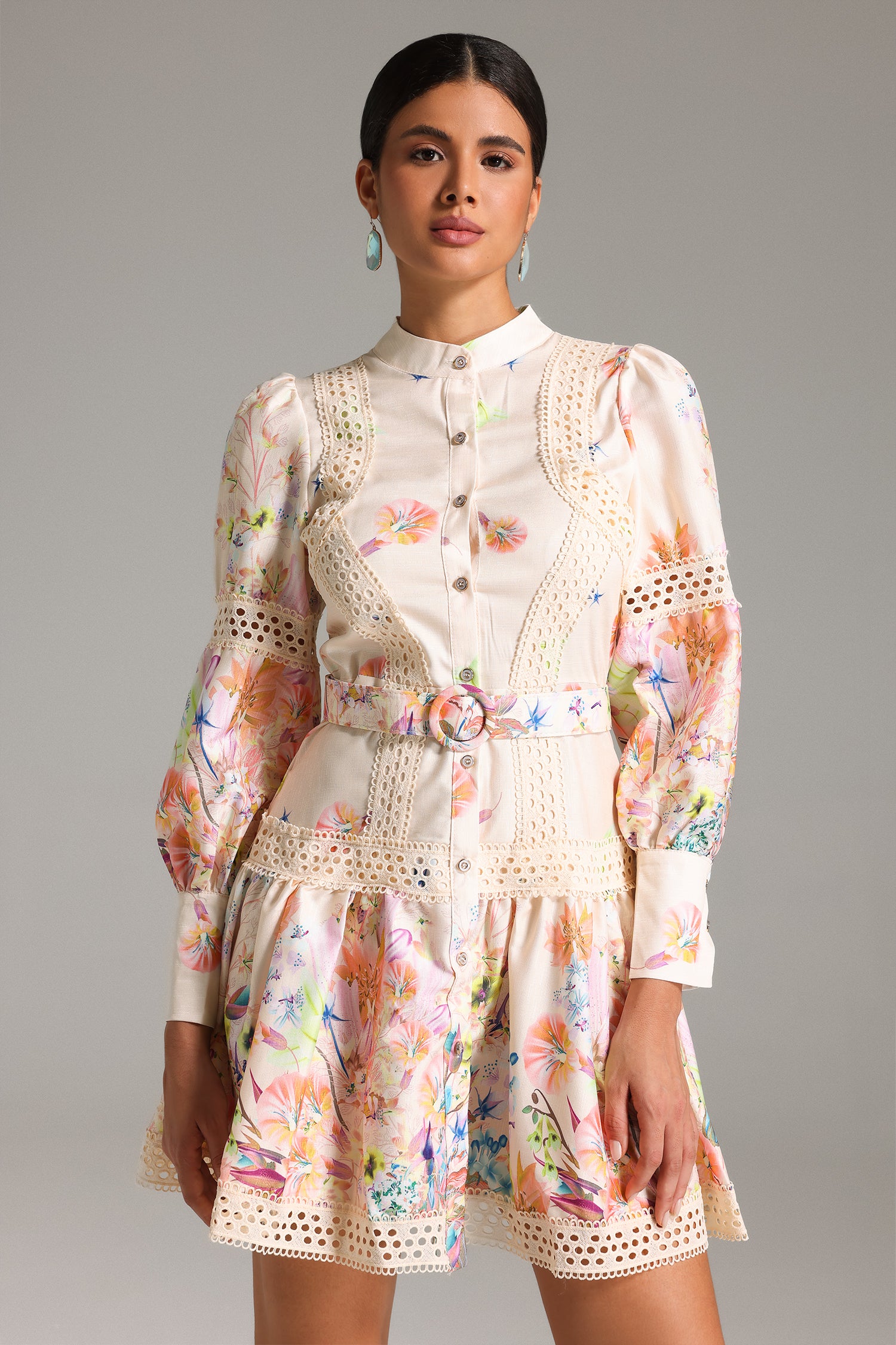 Demri Crochet Embroidery Dress