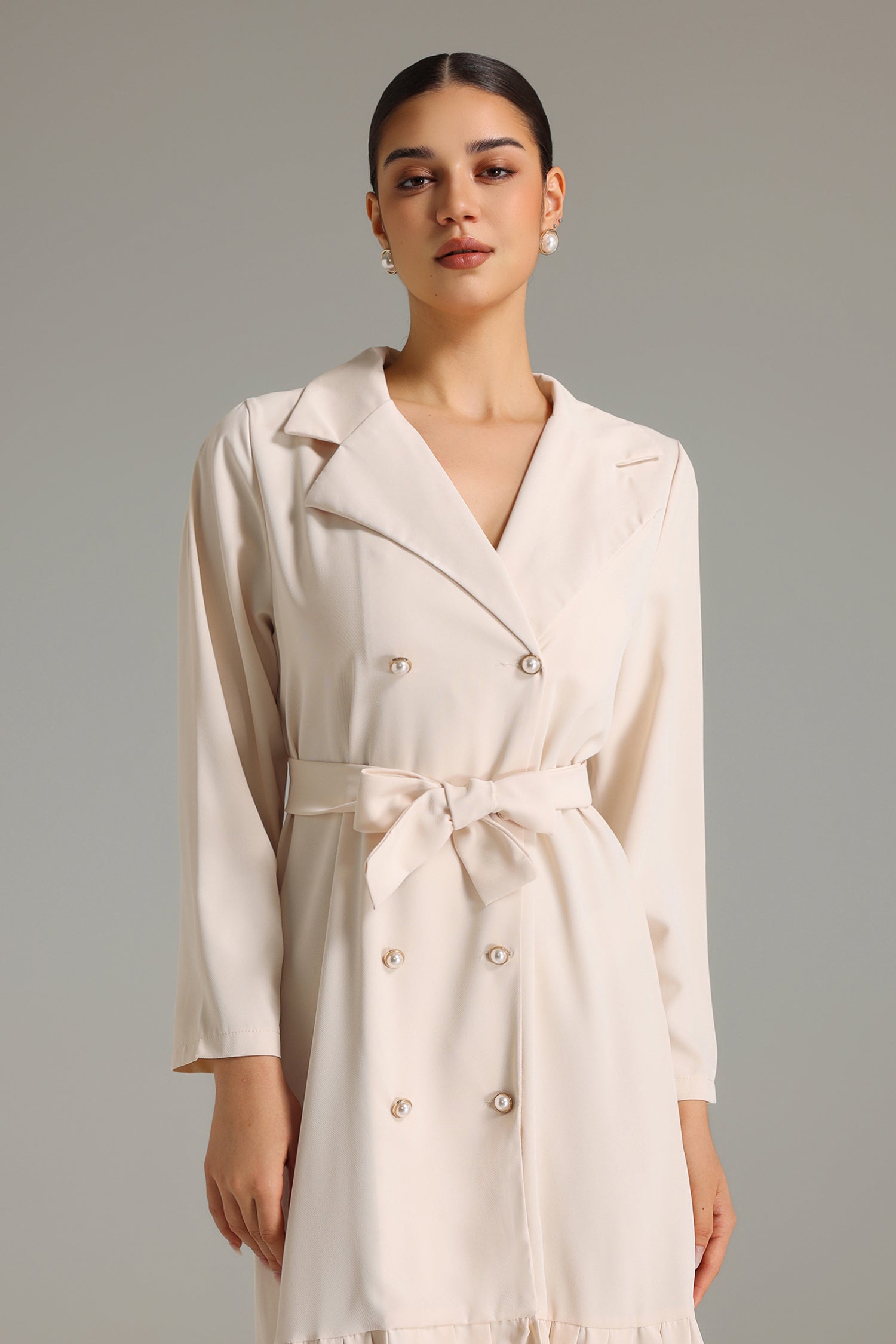 Dorothy Double-Breasted Long Sleeves Midi Dress