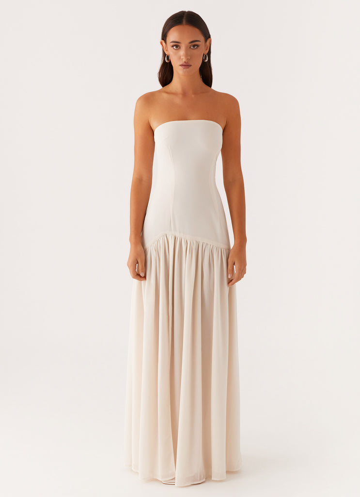 Peppermayo Exclusive - Eden Strapless Maxi Dress - Ivory