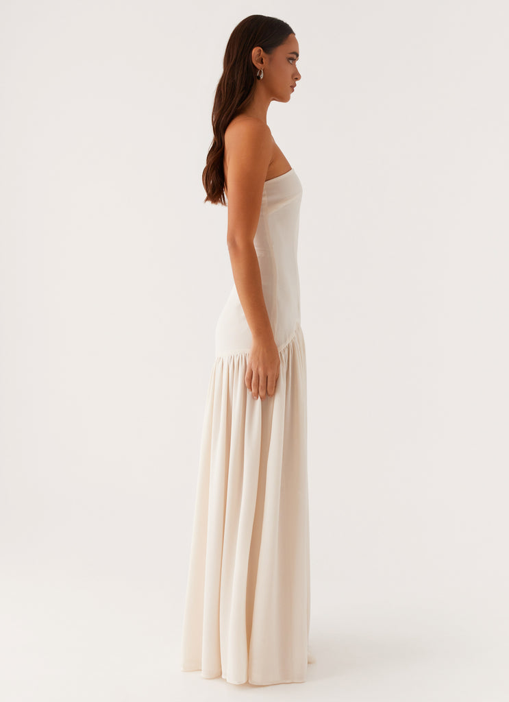 Peppermayo Exclusive - Eden Strapless Maxi Dress - Ivory
