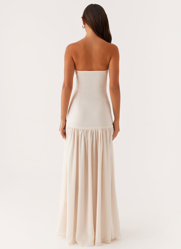 Peppermayo Exclusive - Eden Strapless Maxi Dress - Ivory