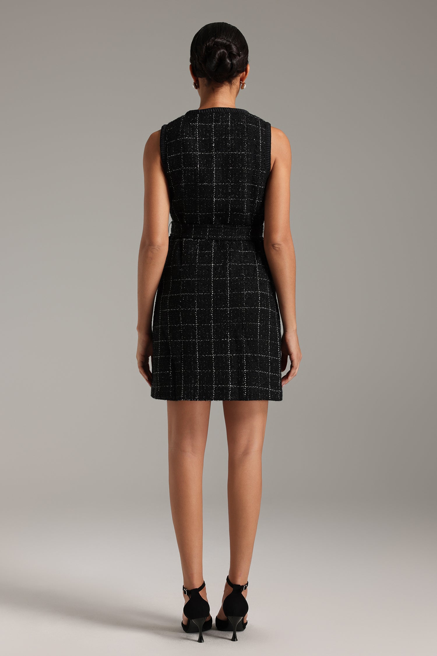 Fara Pearl Button Midi Dress