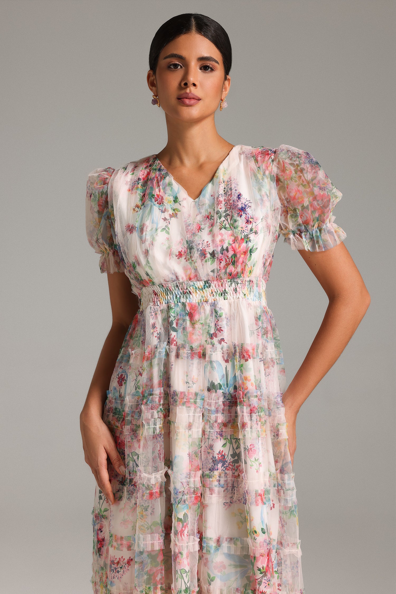 Florelle Puff Sleeves Dress