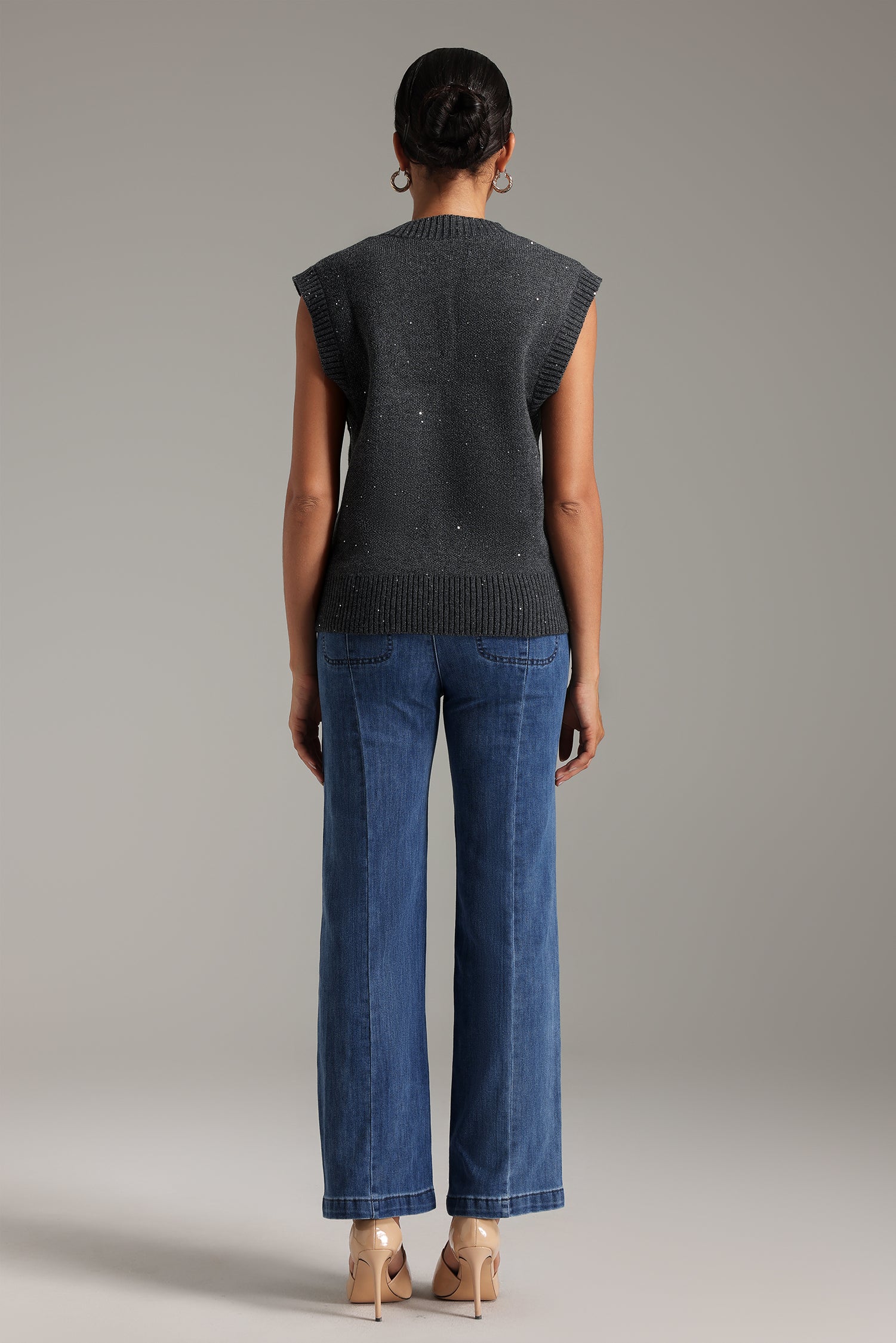 Gacia Glitter Knitted Vest