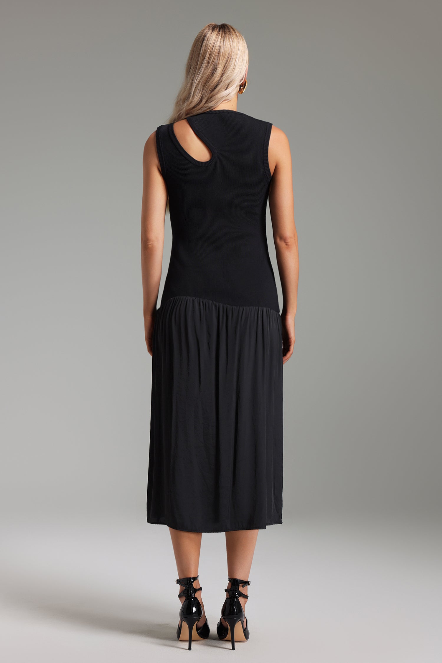 Hella Hollow Out Sleeveless Dress