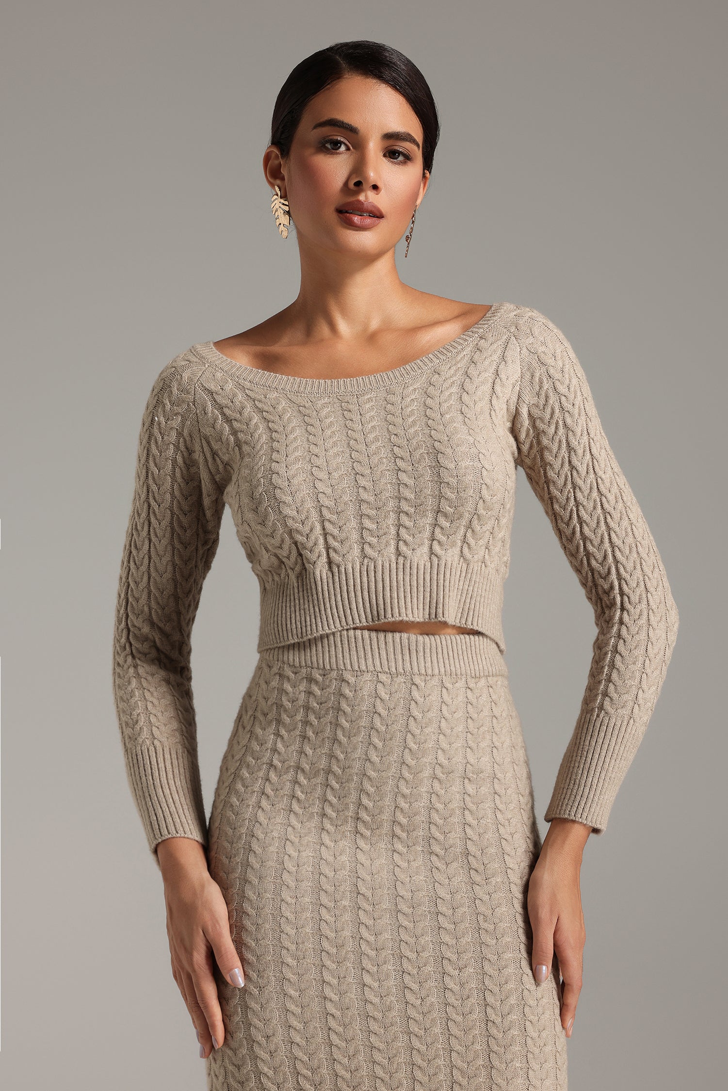 Hena Round Neck Knitted Set