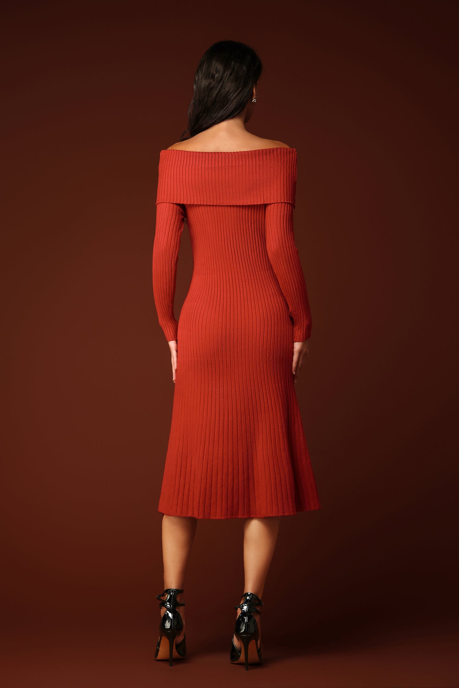 Ienee Flower Knitted Maxi Dress