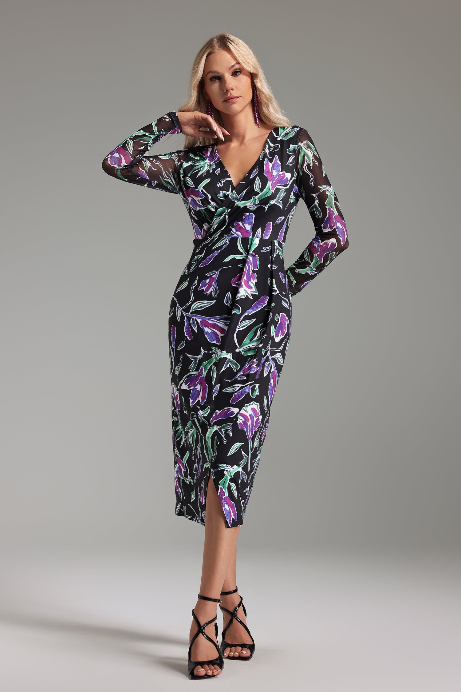 Jane Floral Printed Midi Dress