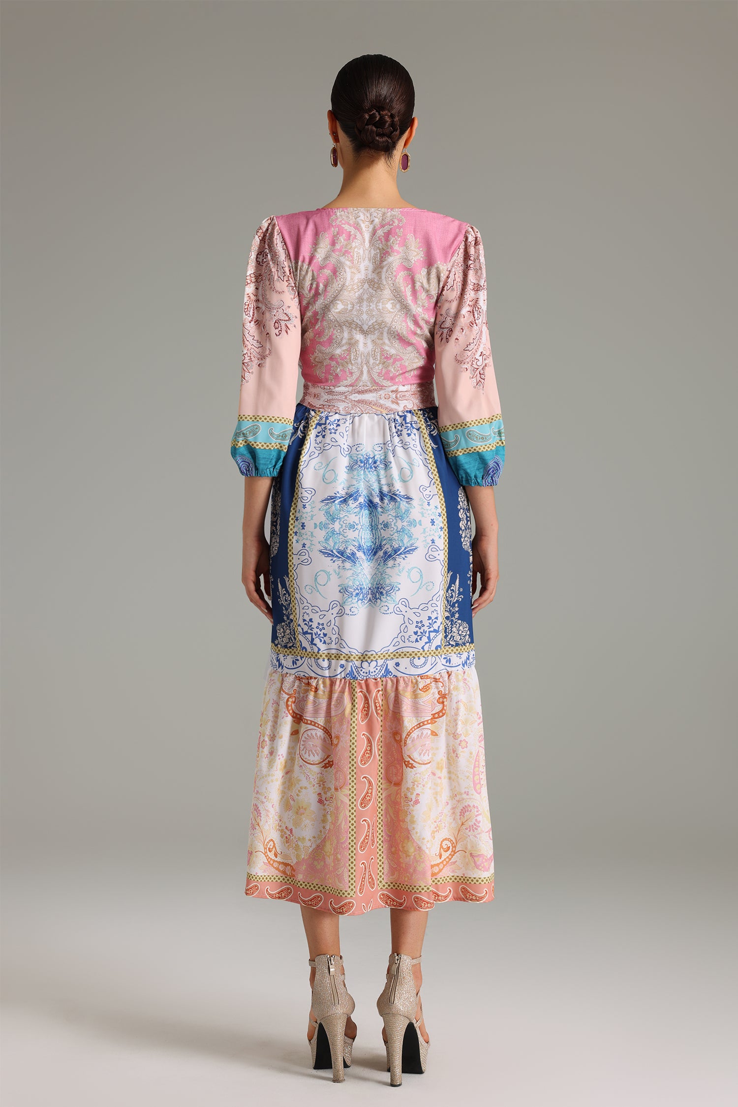 Johanne Button-Front Printed Midi Dress