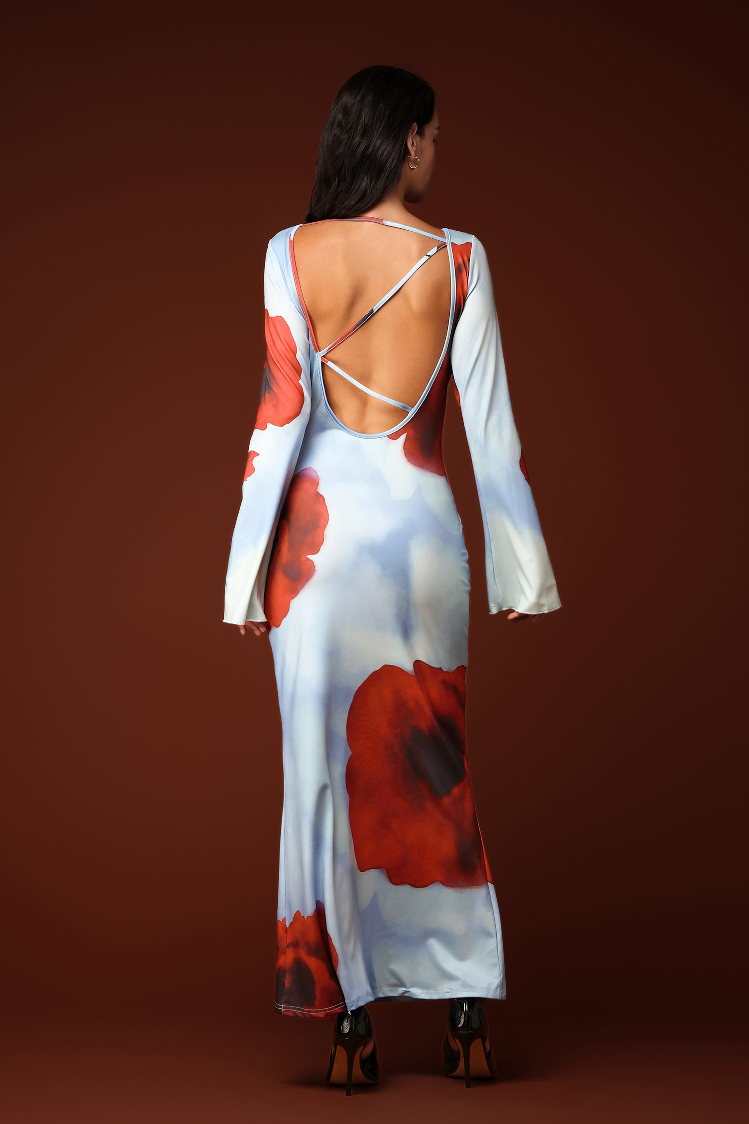 Kijin Flower Long Sleeves Maxi Dress