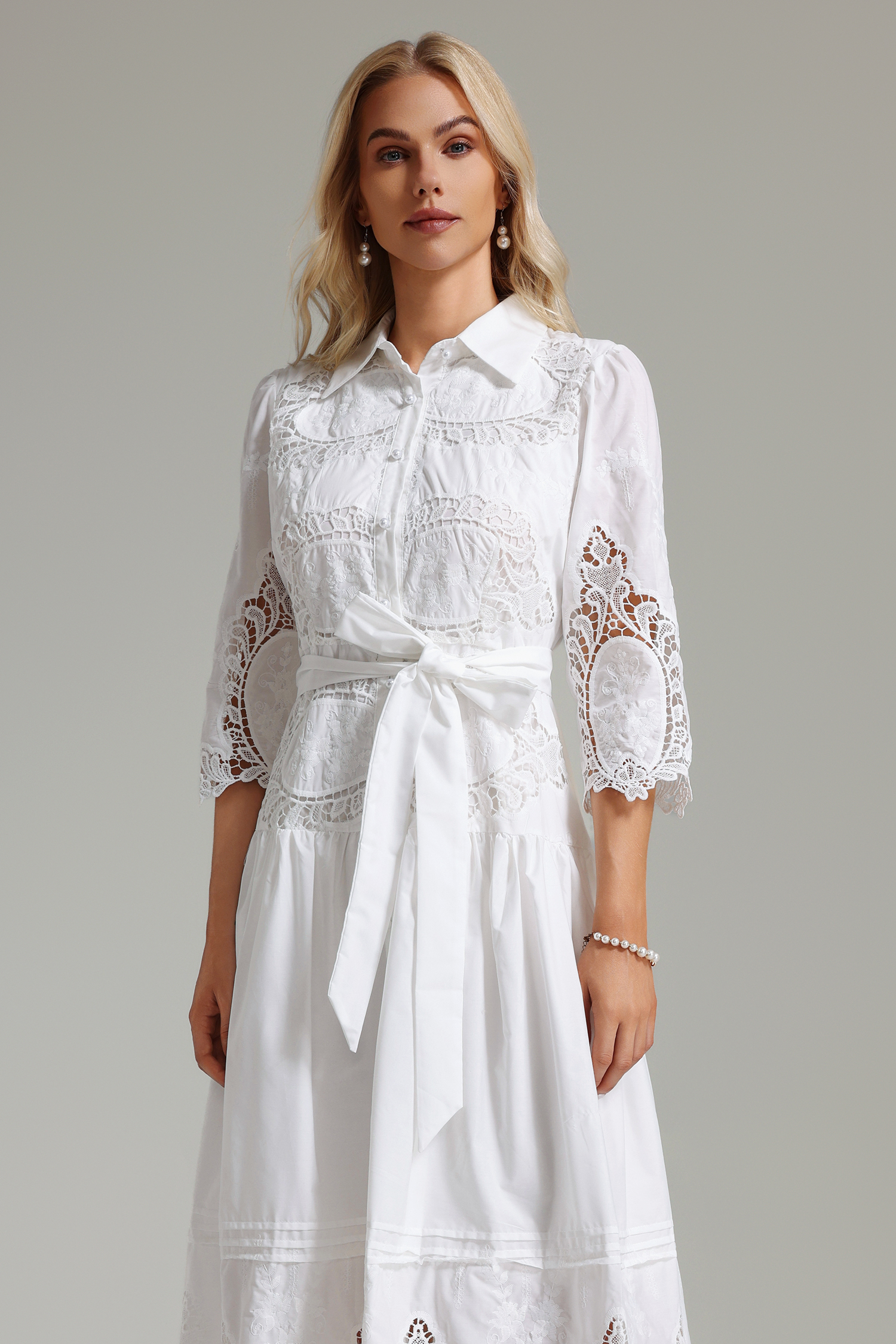Lalipa Crochet Embroidery Maxi Dress
