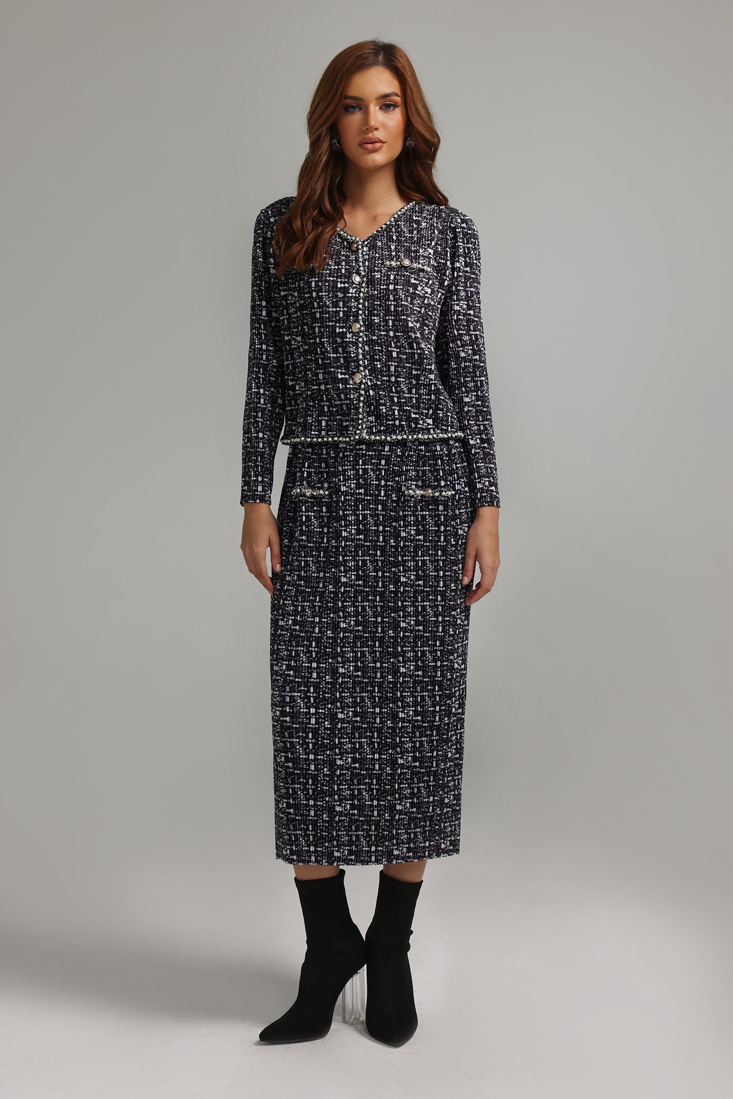 Lara Pearls Printed Set