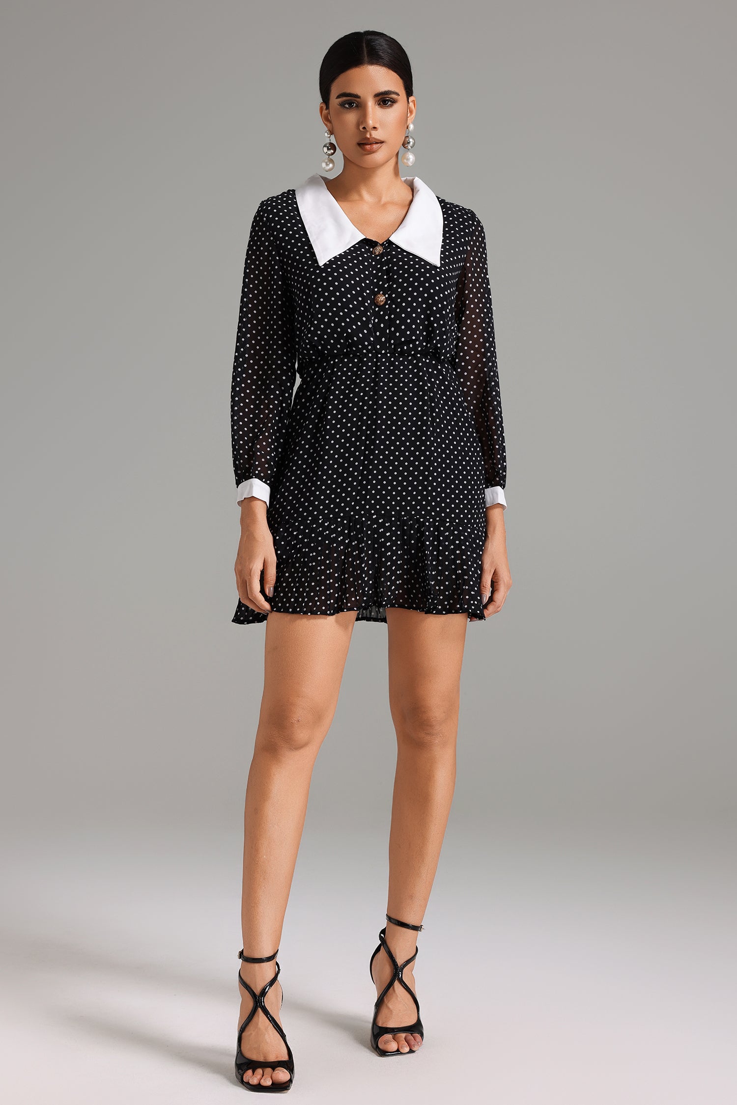 Layla Polka-Dot Mini Dress