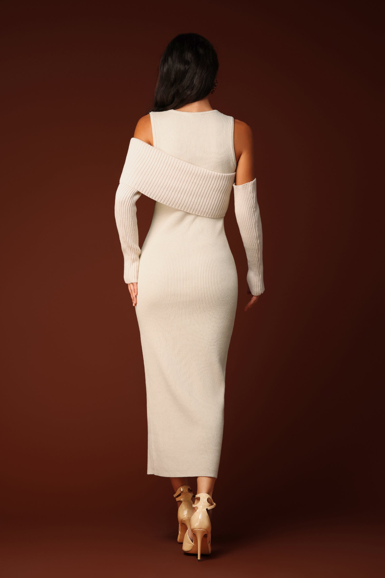 Lilac Knitted Maxi Dress