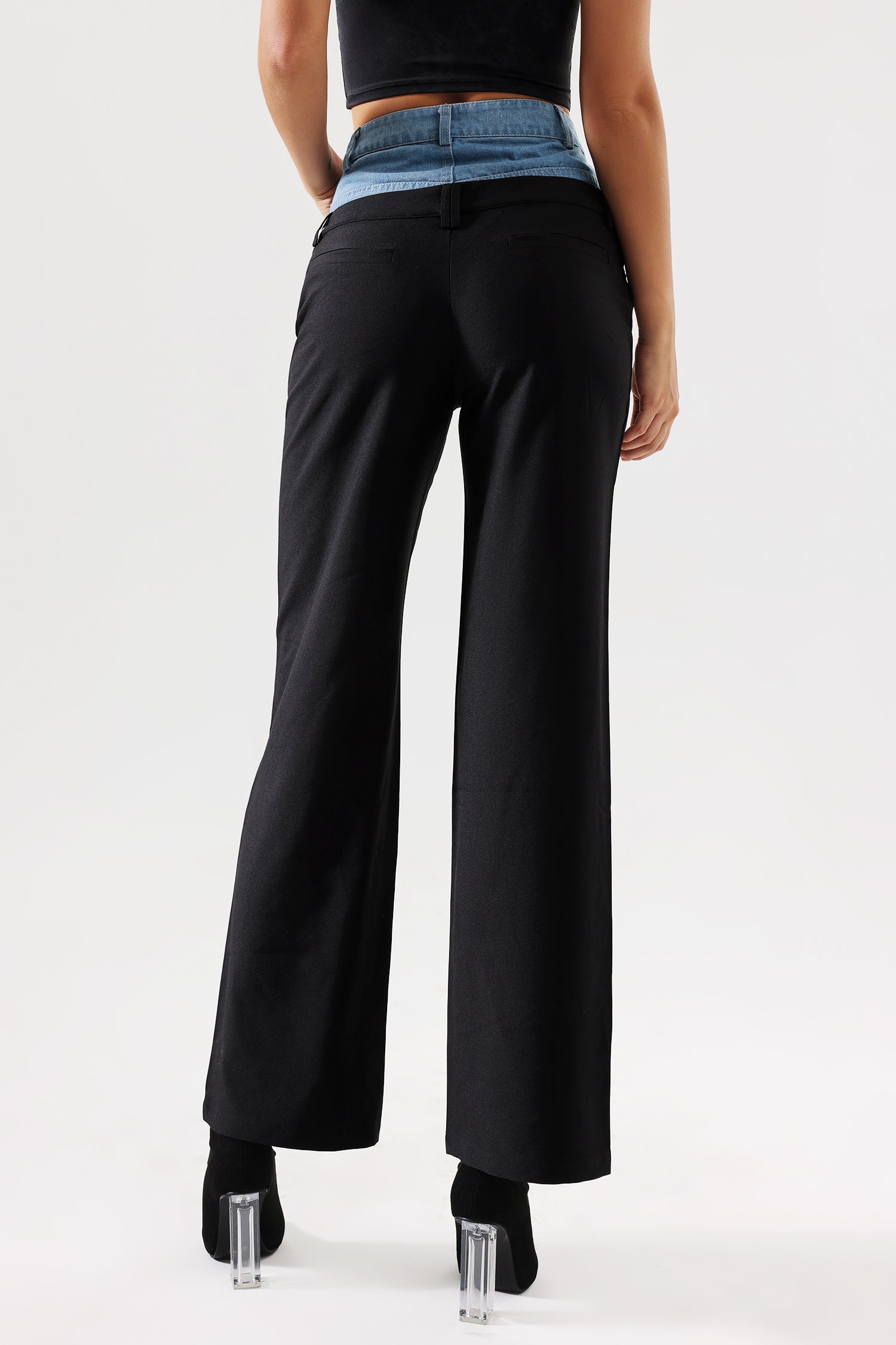 Linette Patchwork Denim Pants