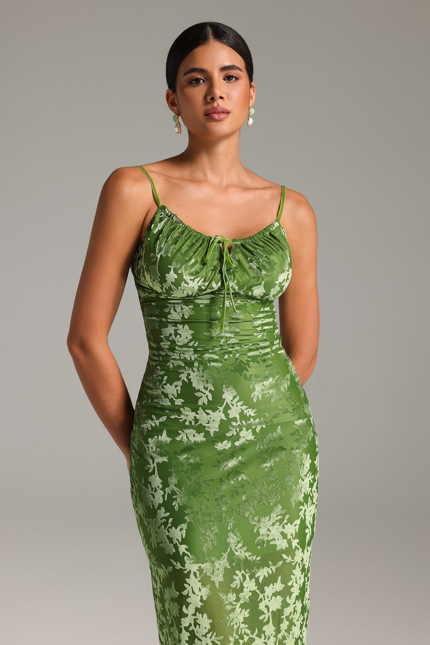 Nina Printed Velvet Dress