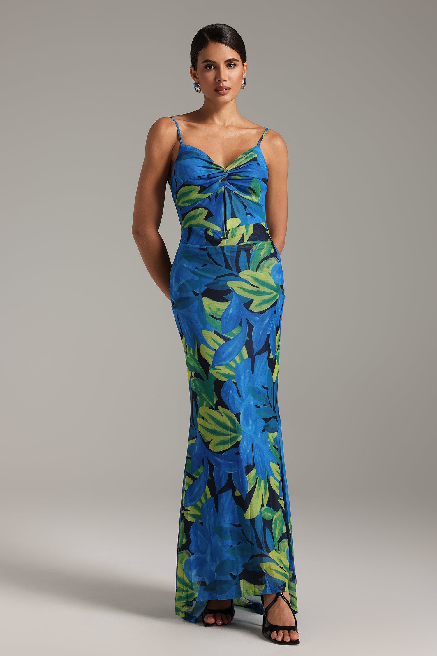 Noor Printed Suspender Dress