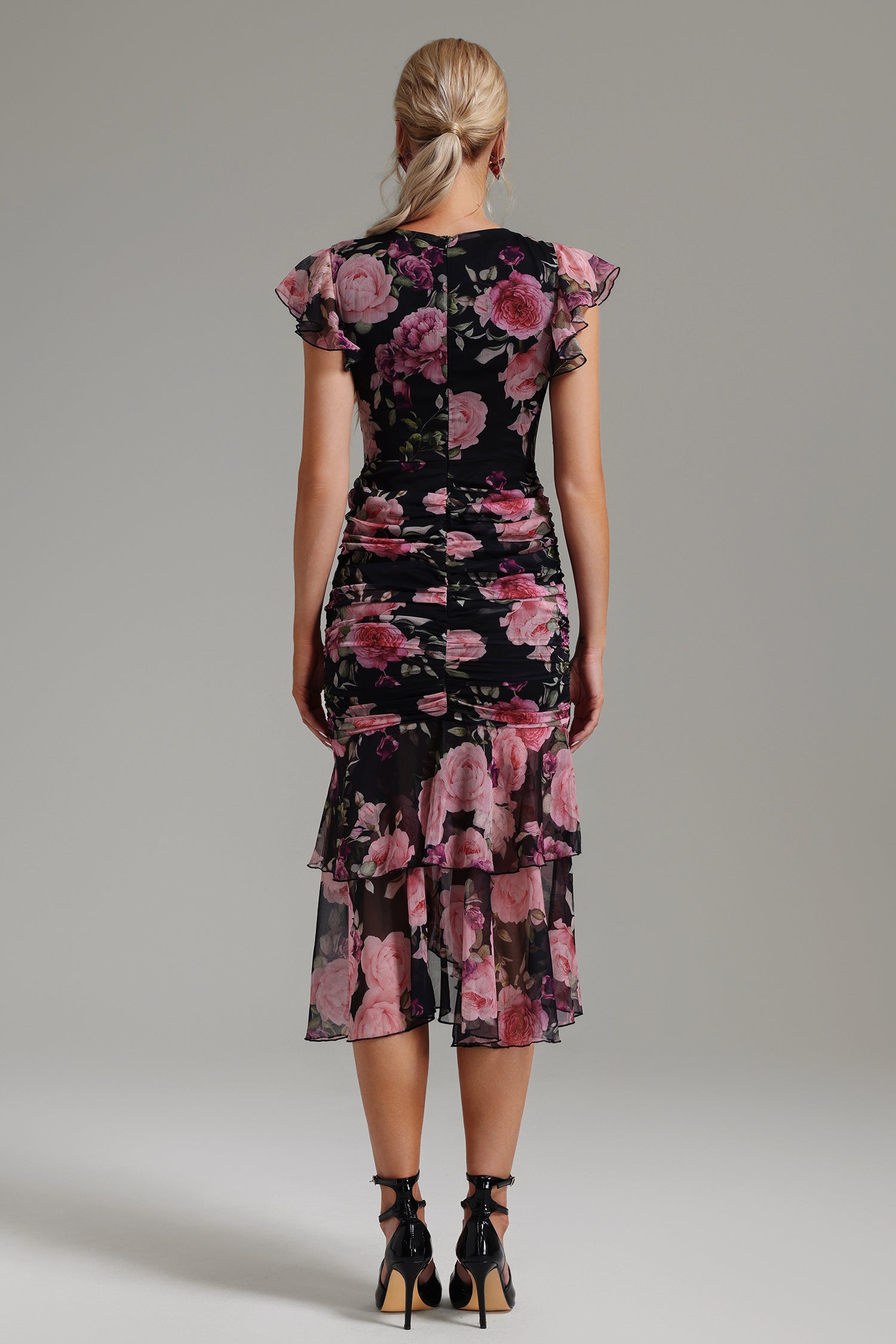 Pull Printed Chiffon Dress