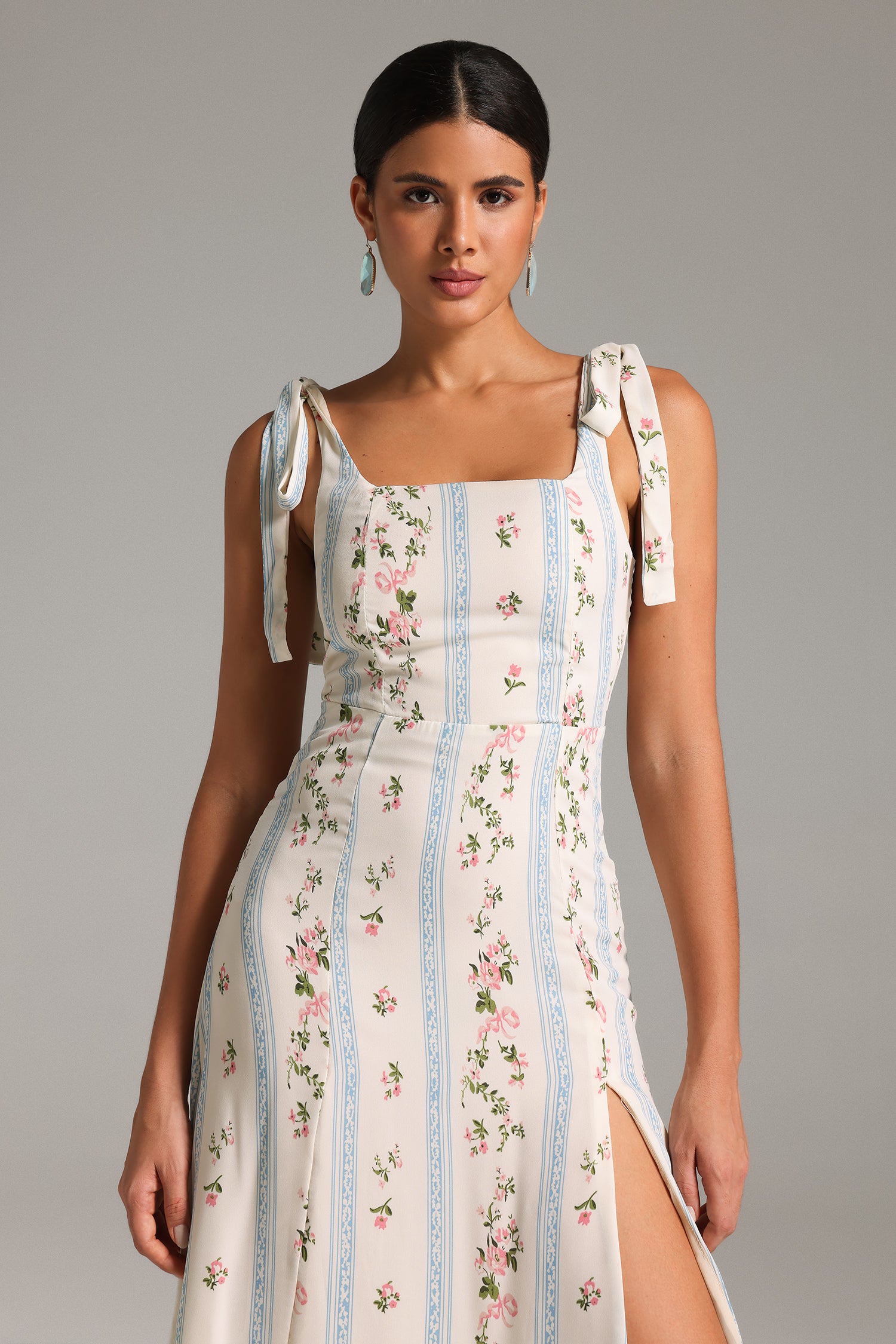 Rinaka Printed Suspender Dress