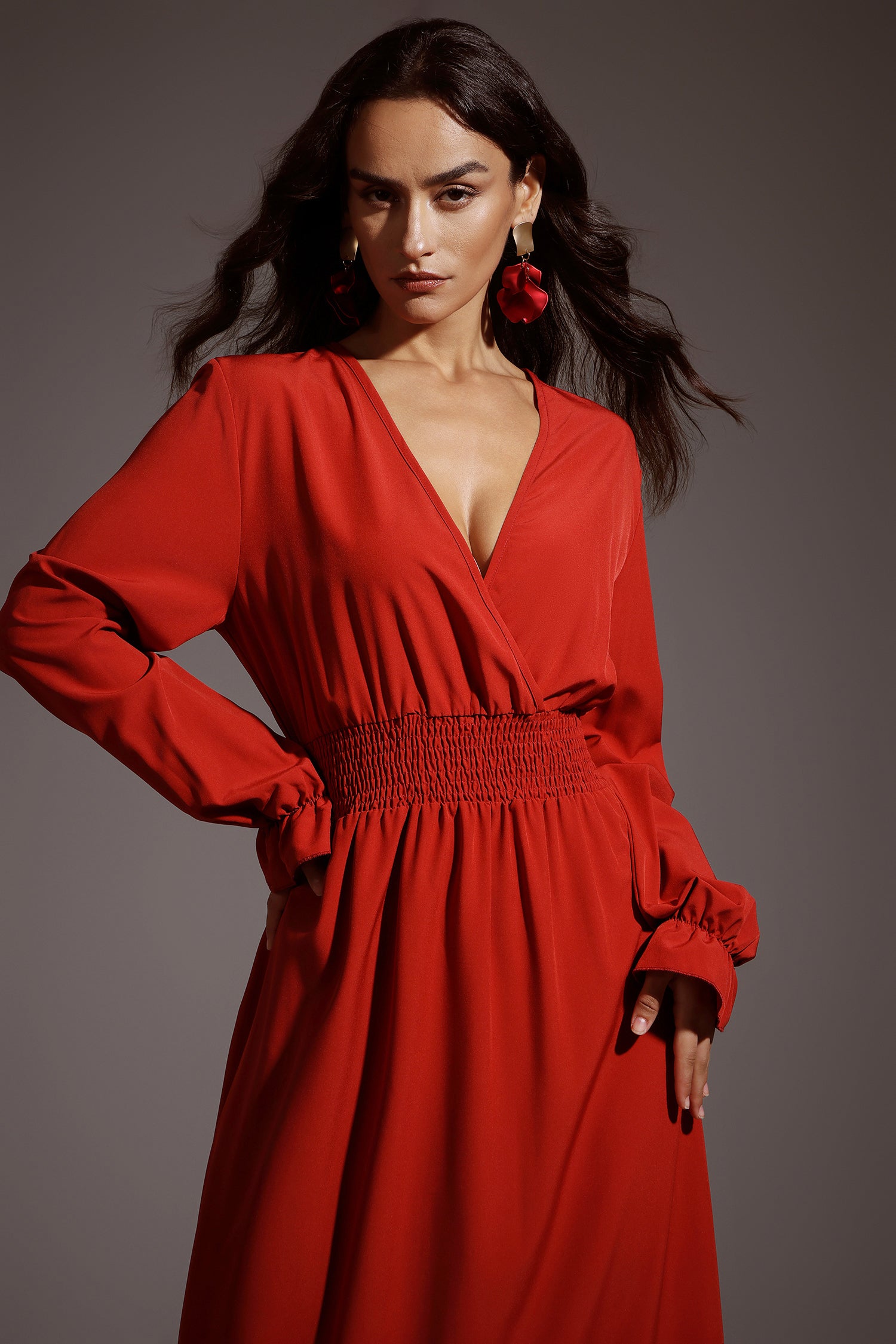 Vioky V-neck Maxi Dress