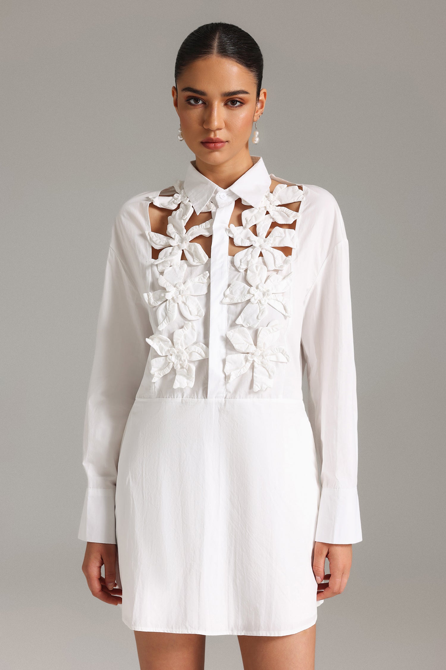 Ruby Flower Cut Out Mini Dress