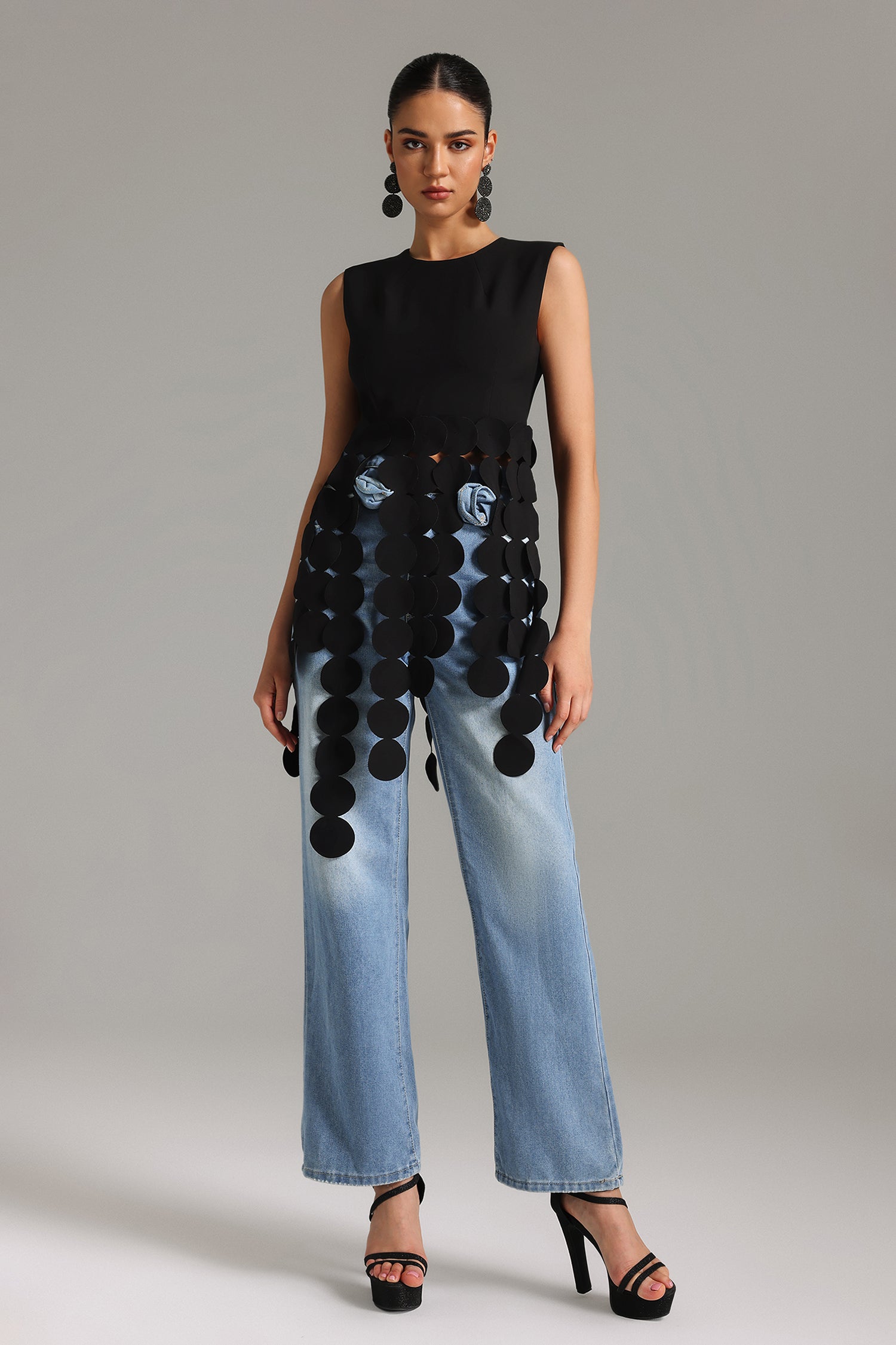 Sabina Round Leaves Top