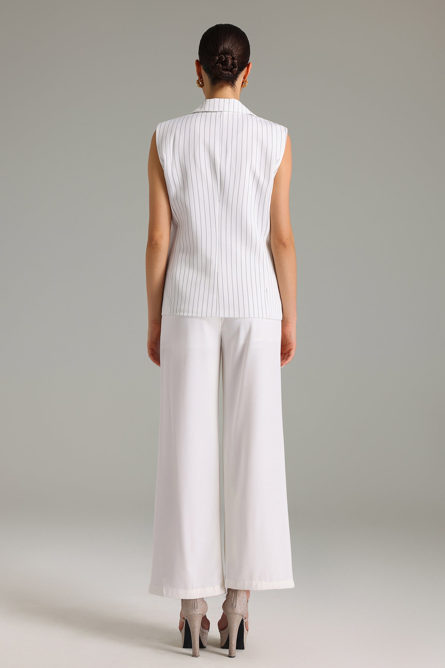 Serena Deep-V Stripe Vest