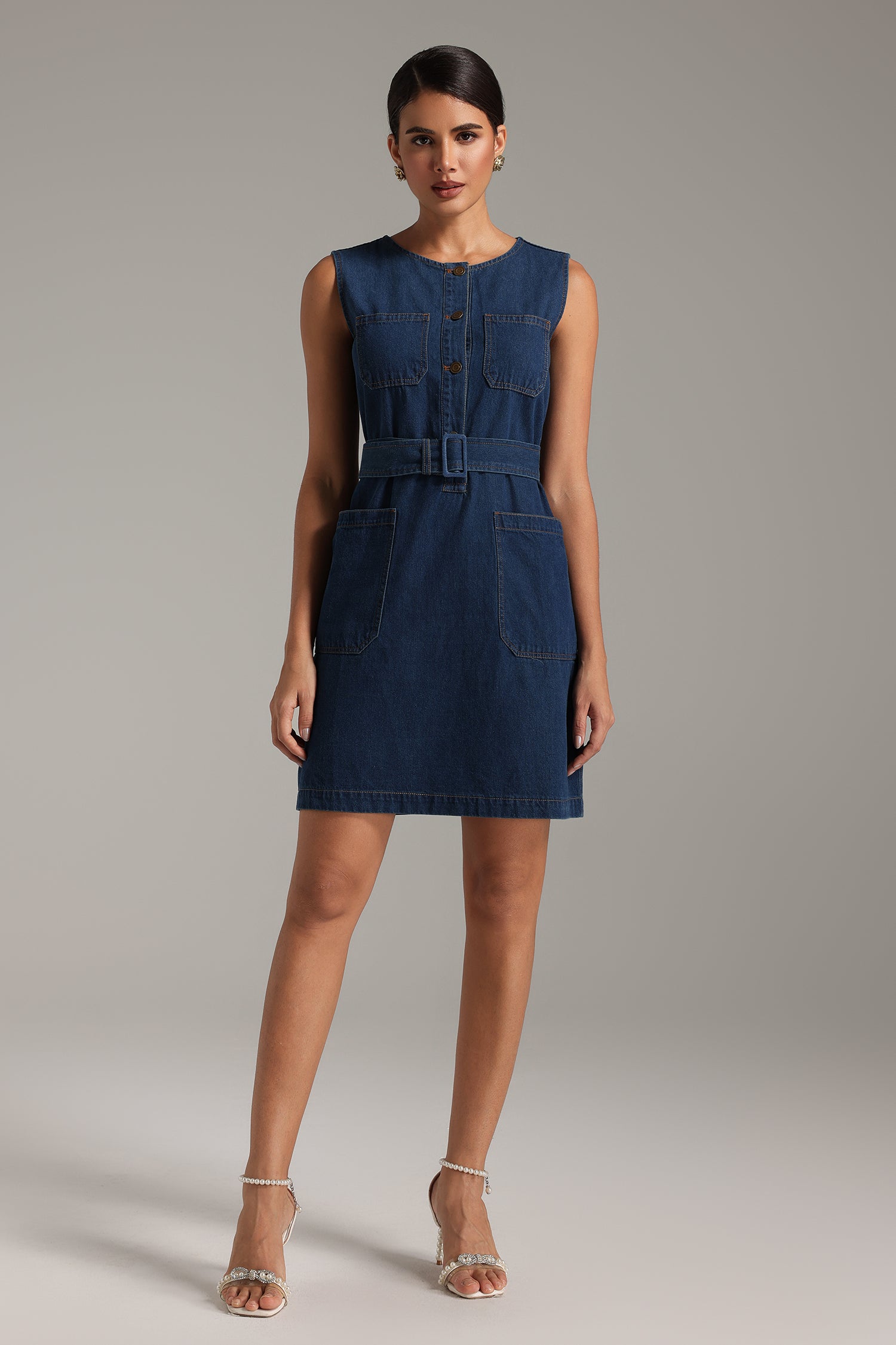 Uano Sleeveless Denim Dress