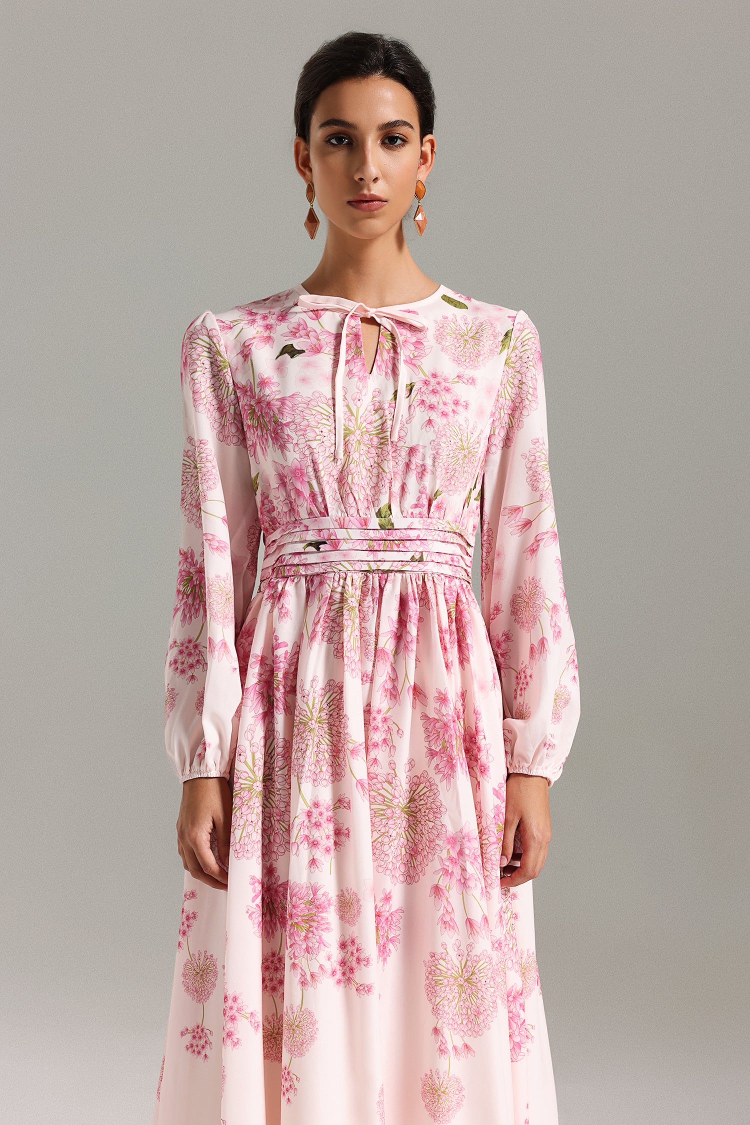 Valor Floral Long Sleeves Maxi Dress