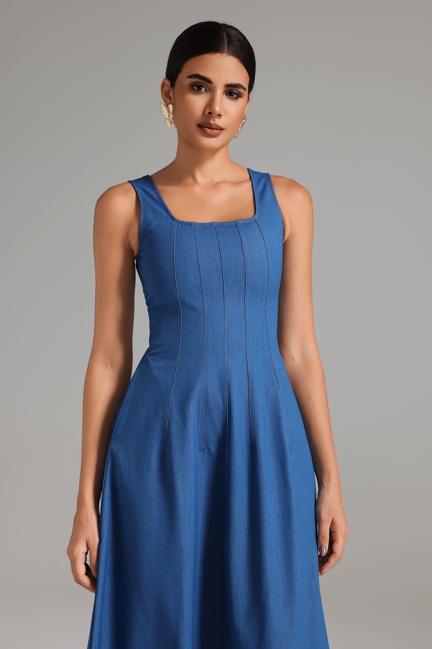 Vercia Denim Strap Dress