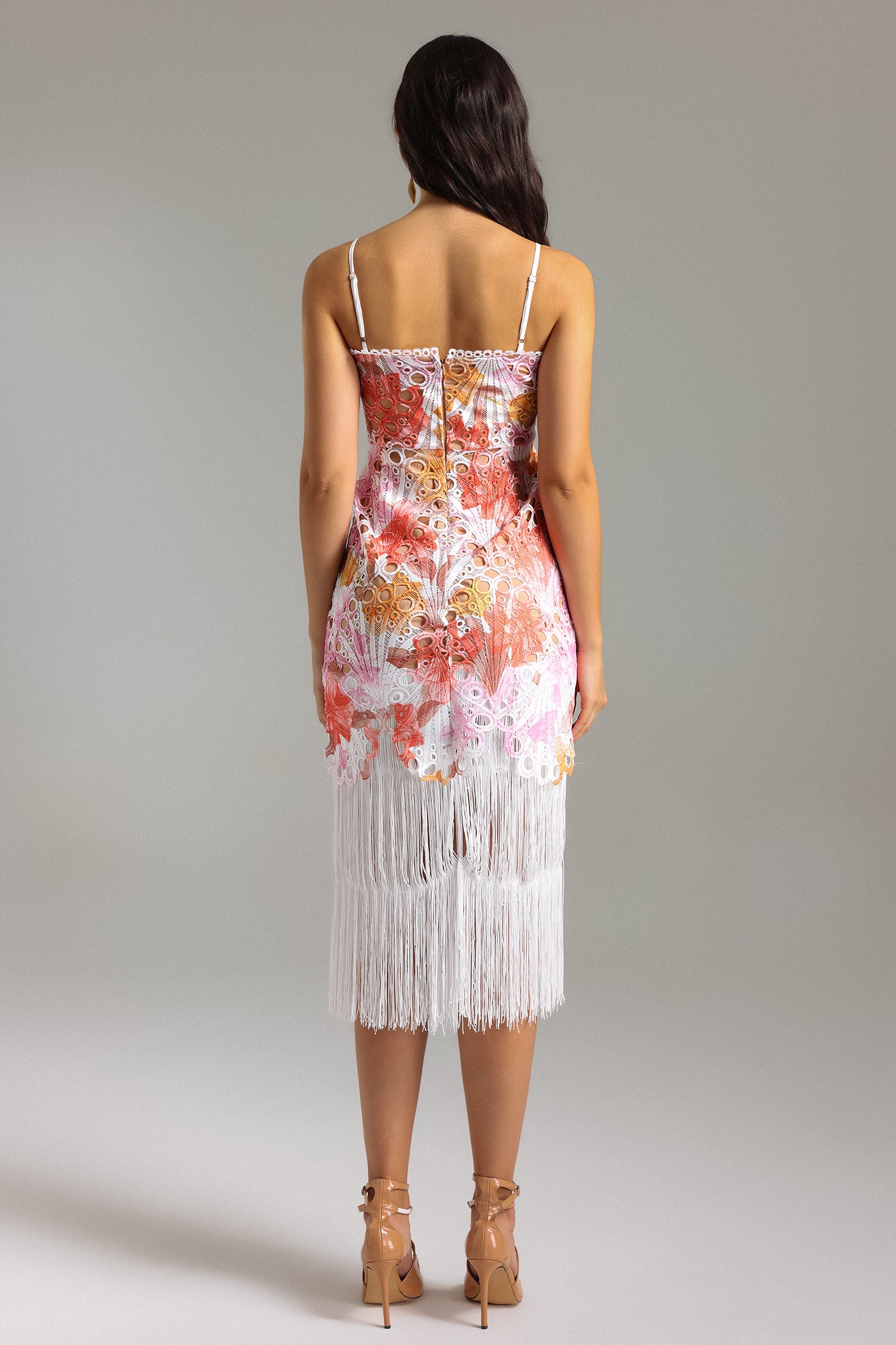 Verues Lace Tassel Midi Dress